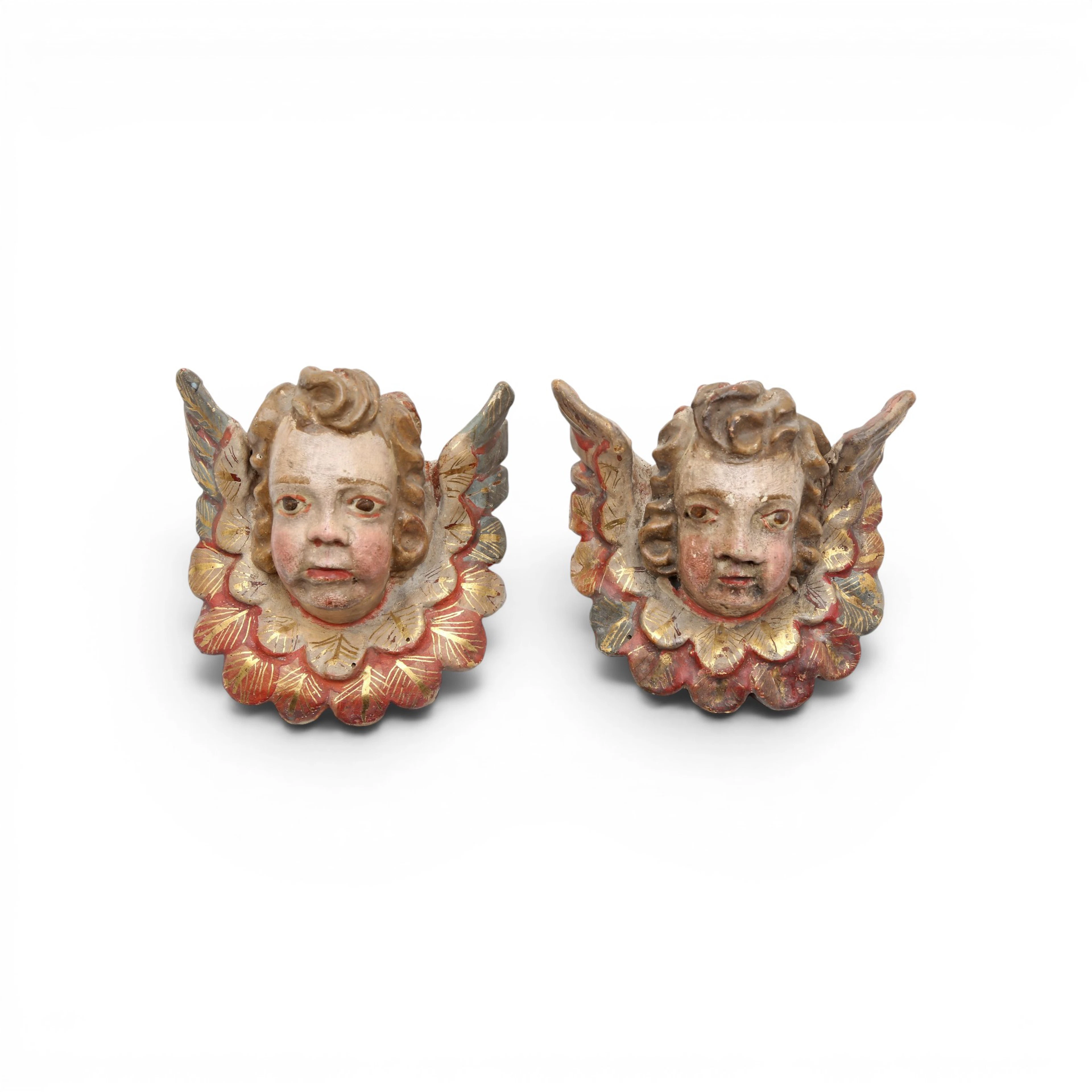 SPANISH SCHOOL, 17TH CENTURY. Angels heads.