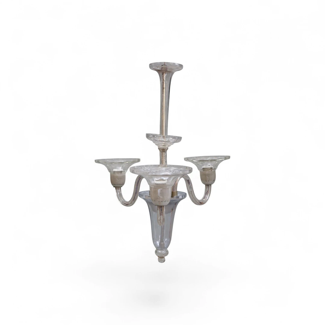 Ceiling lamp in blown glass, early 20th Century.