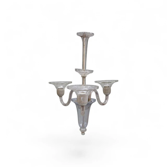 Ceiling lamp in blown glass, early 20th Century.