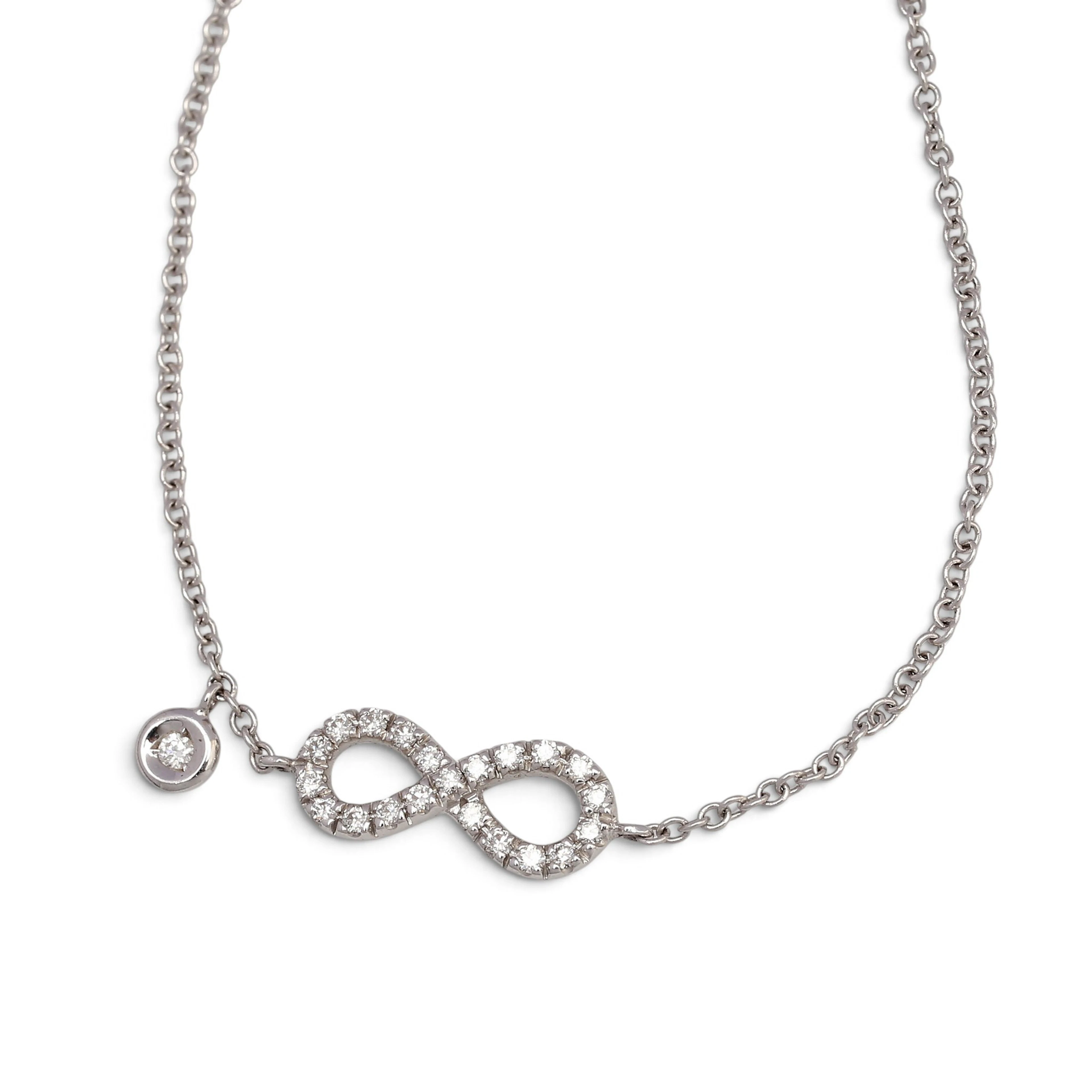 Italian diamonds bracelet with infinity symbol.