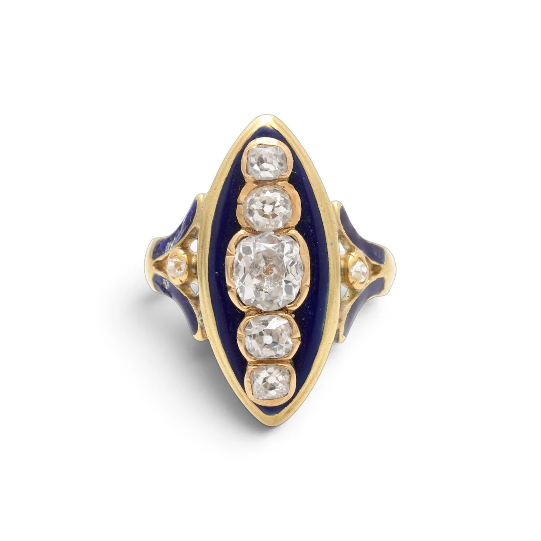 Diamonds ring, late 19th Century.