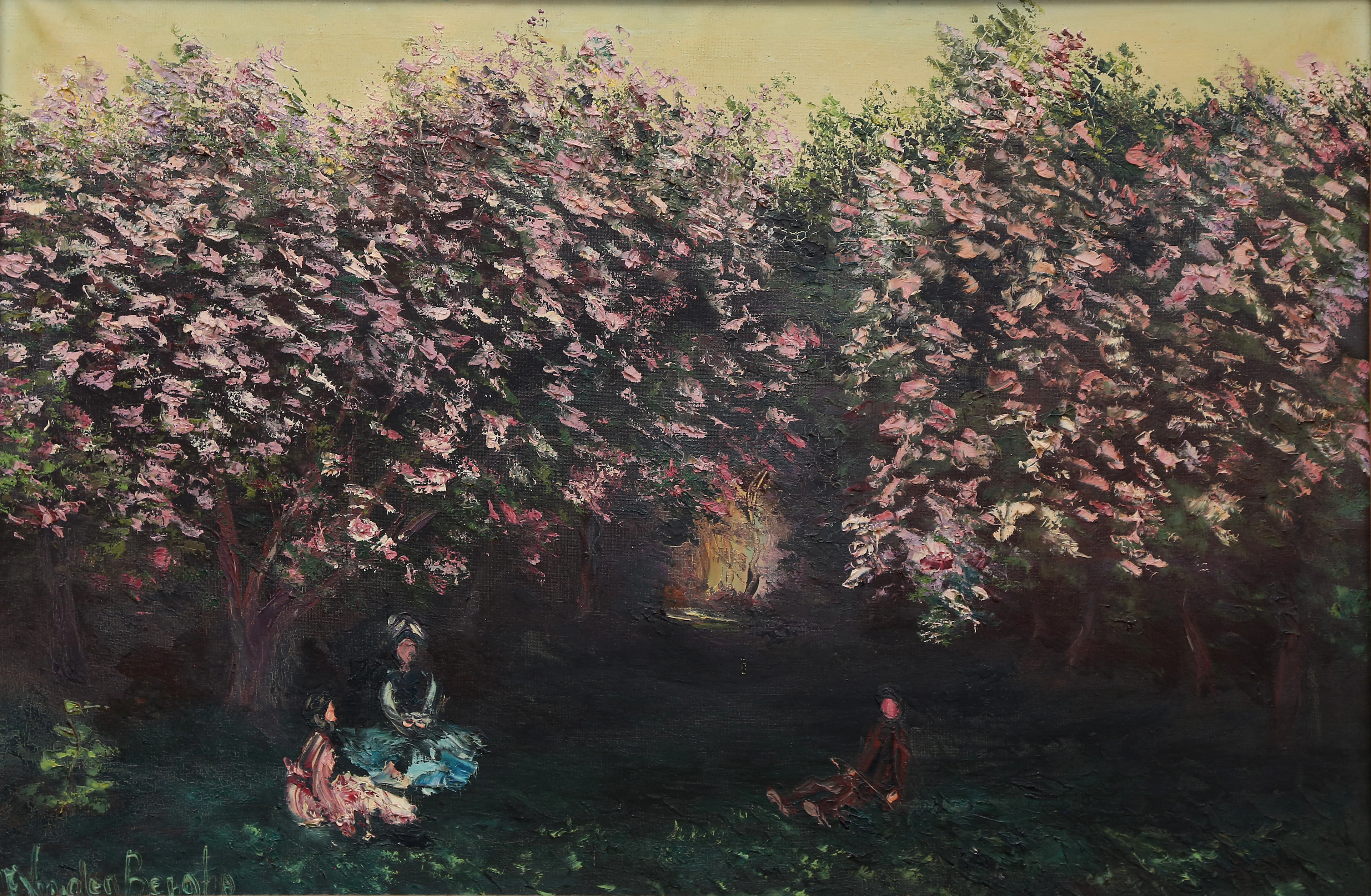 RENÉ ALPHONSE VAN DEN BERGHE (KNOWN AS ERIC EL BELGA). Figures in a garden.