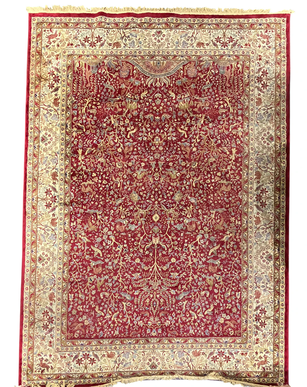 Cashmere silk carpet, 20th Century.
