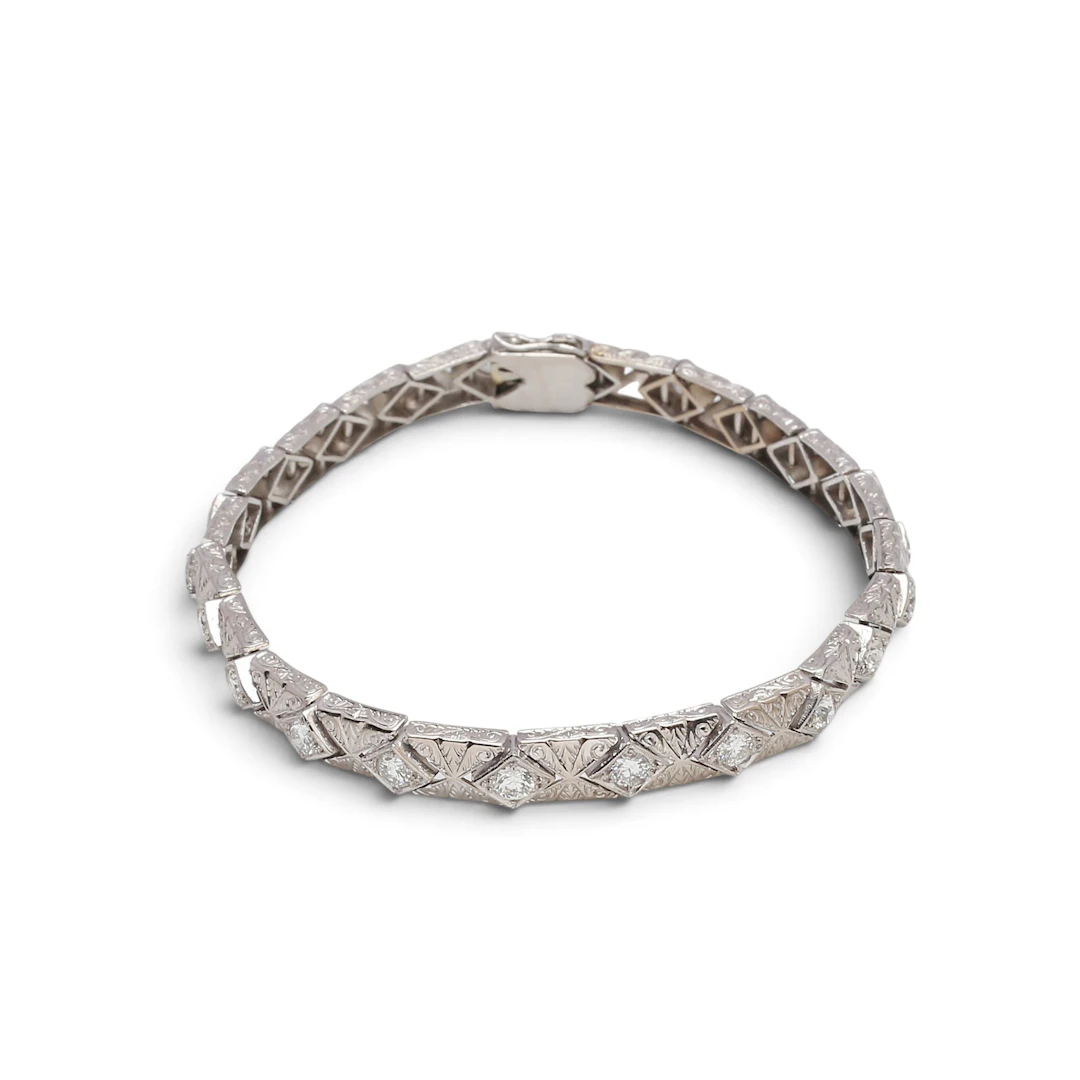 Art Deco diamonds bracelet, circa 1930.