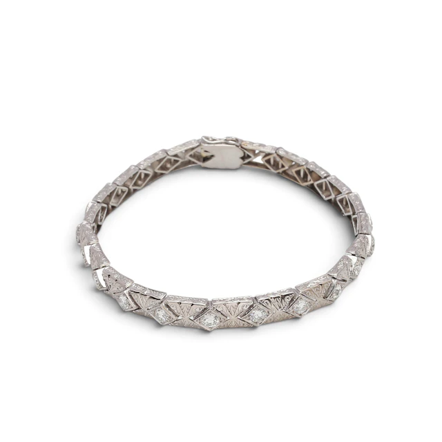 Art Deco diamonds bracelet, circa 1930.