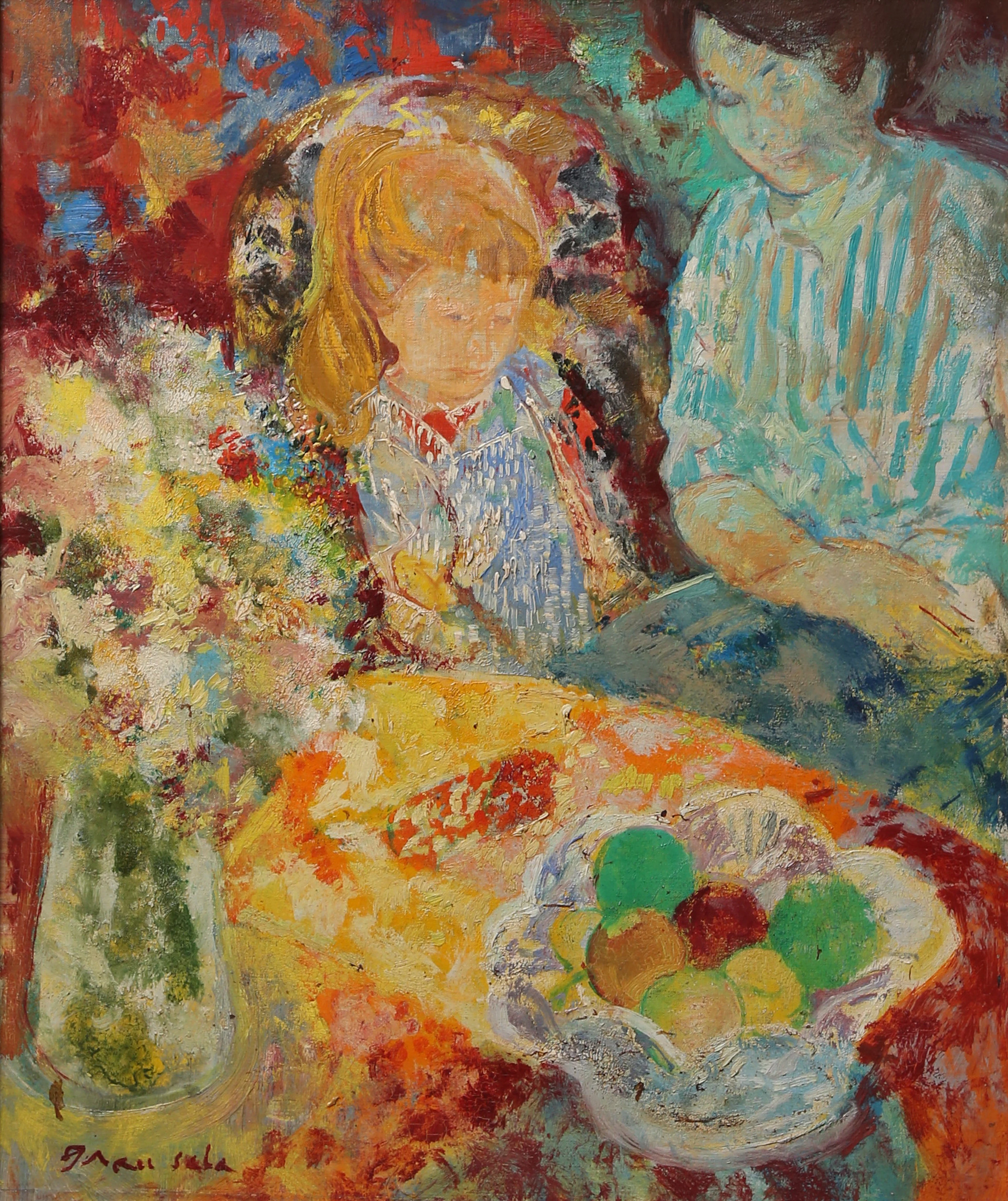 EMILI GRAU SALA. Interior with two girls.