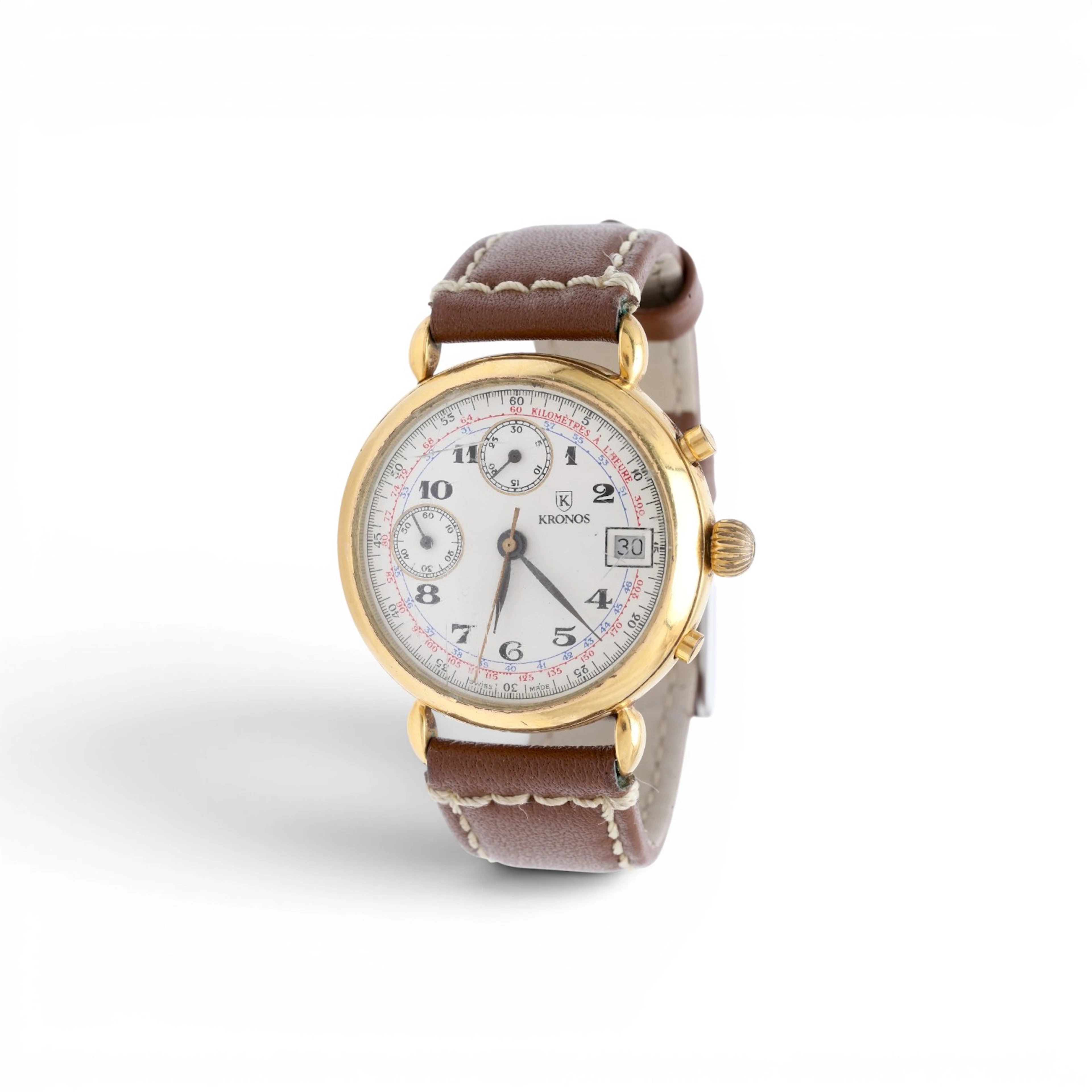 Vintage Kronos Chronograph in gold.