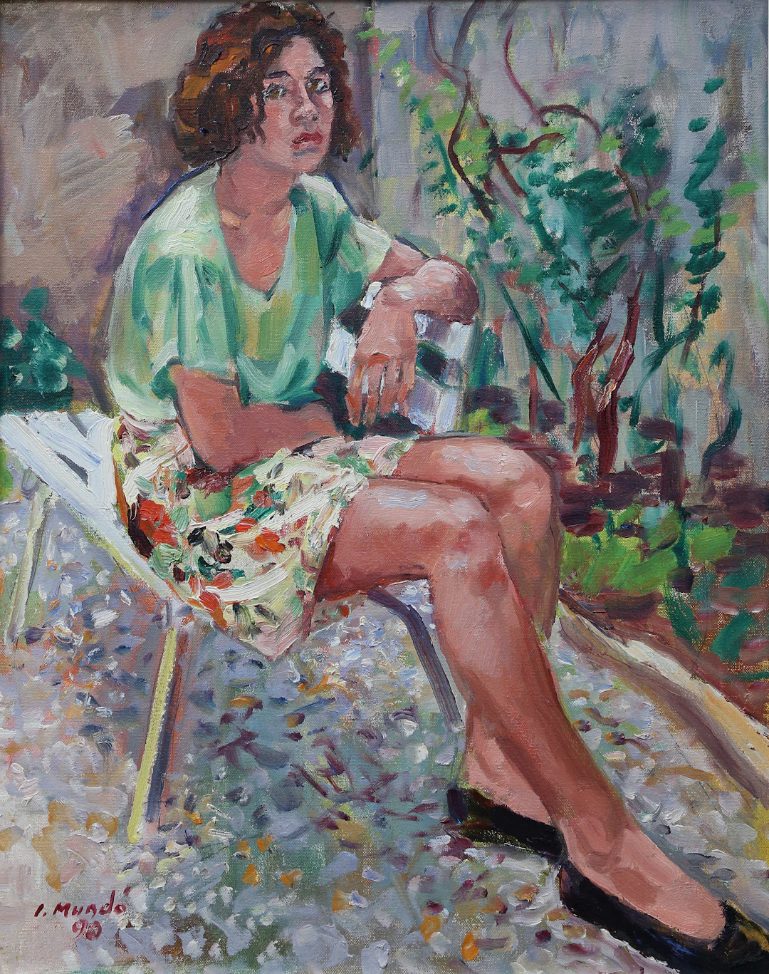 IGNASI MUNDÓ. Girl in a garden.
