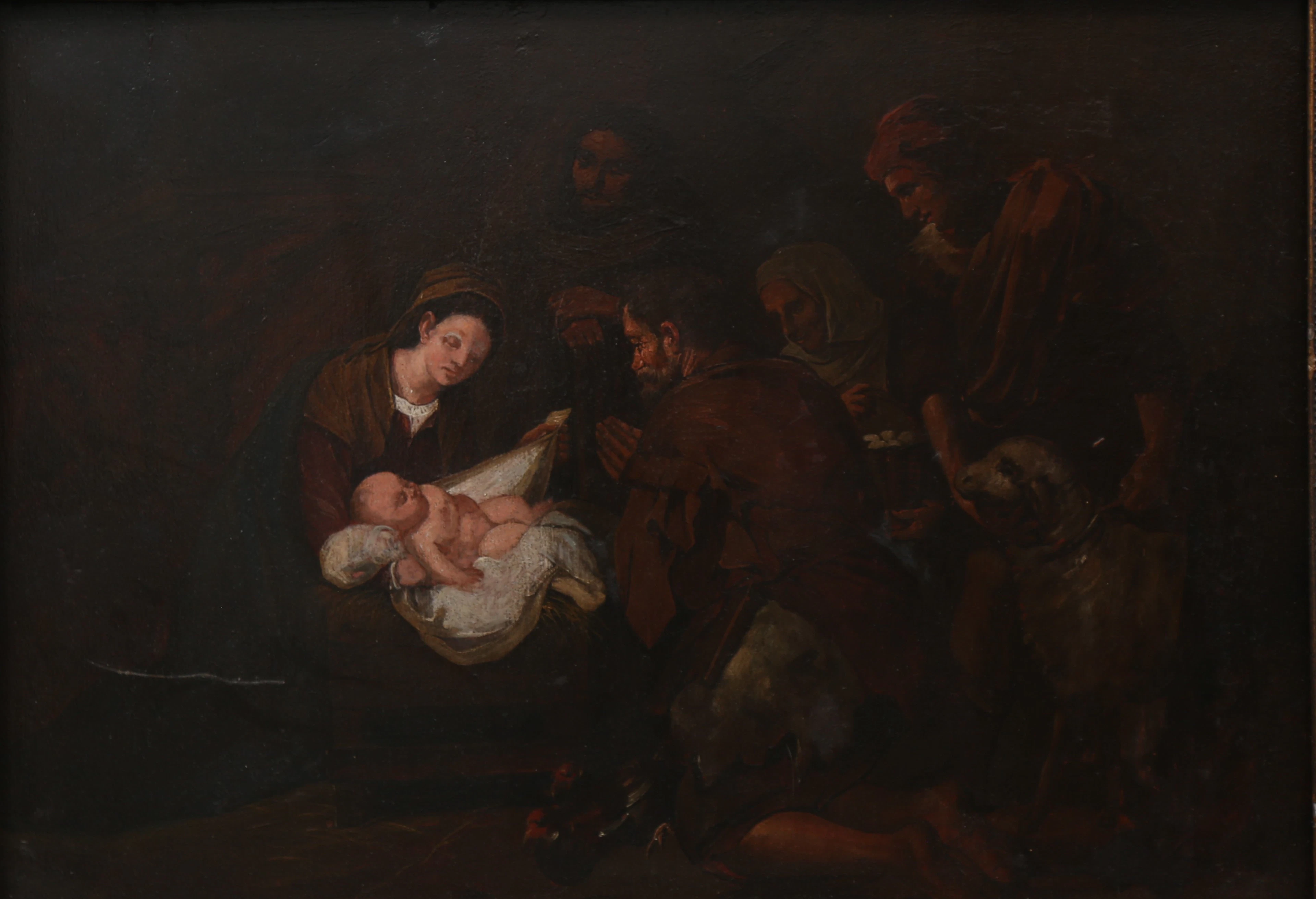 SEVILLE SCHOOL, 17TH CENTURY. Adoration of the Shepherds.