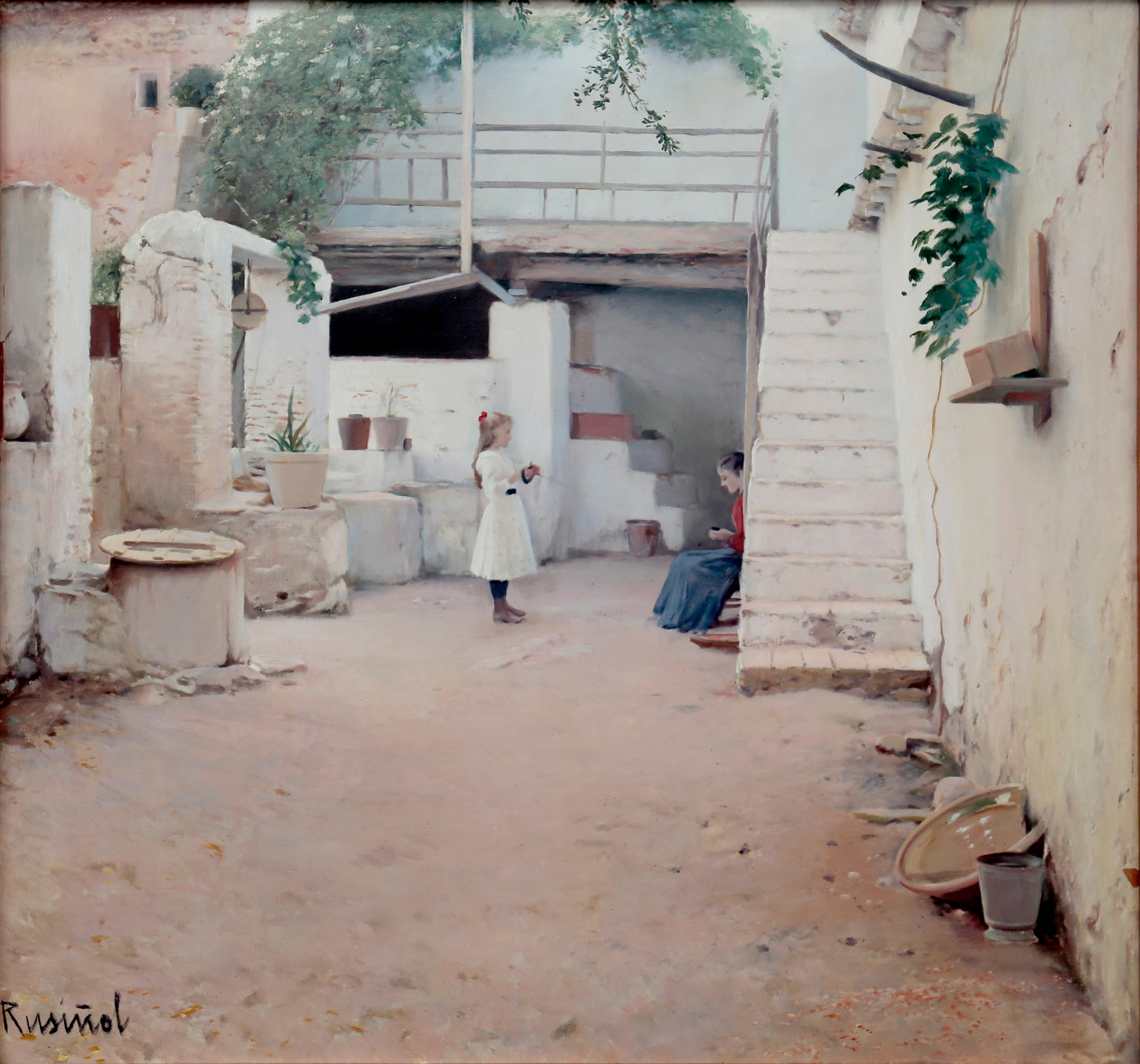 SANTIAGO RUSIÑOL. White patio in Sitges.