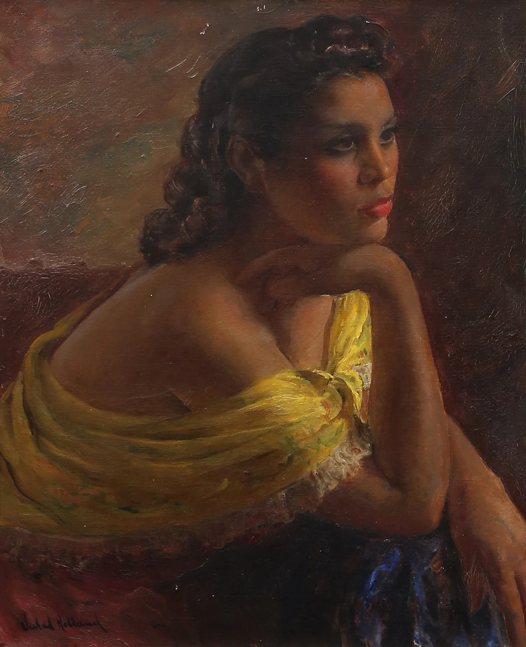 ANTONIO VIDAL ROLLAND. Thinking girl.