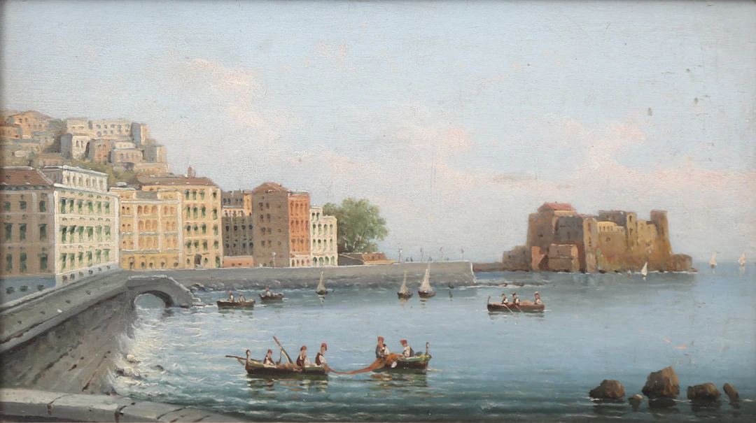 ITALIAN SCHOOL, 19TH CENTURY. Via Francesco Caracciolo, Naples.