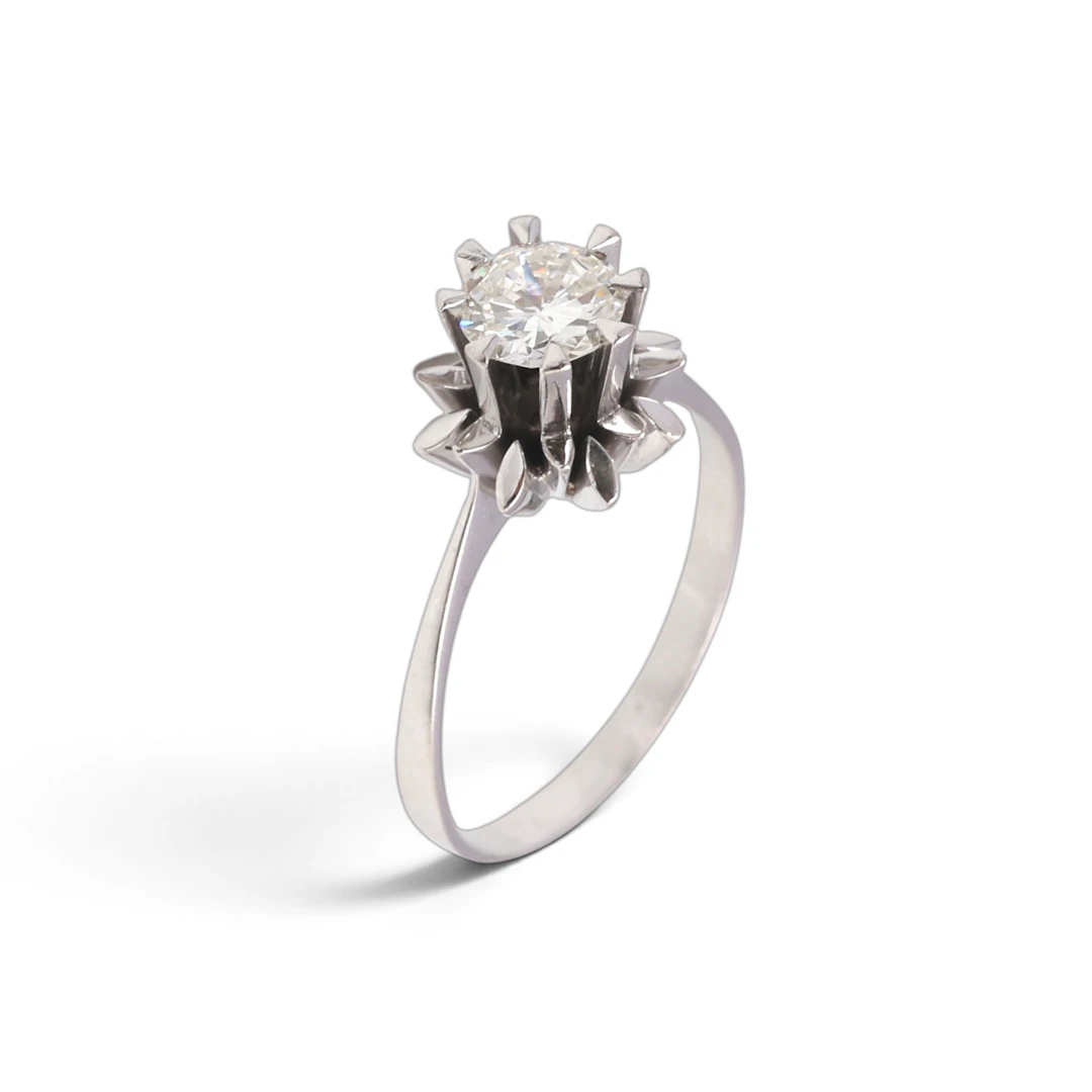 Solitaire ring, circa 1960.