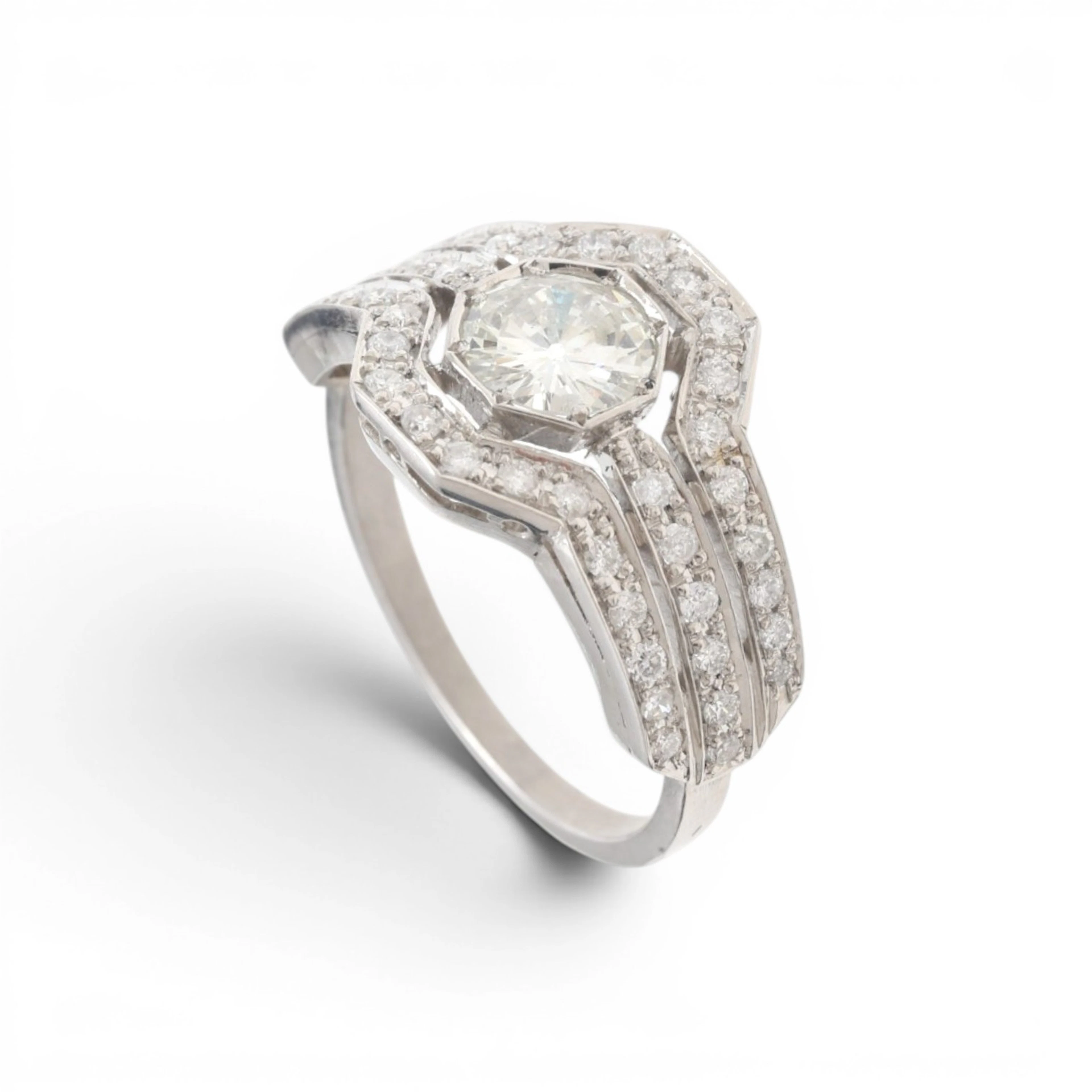Art Deco style diamond ring.