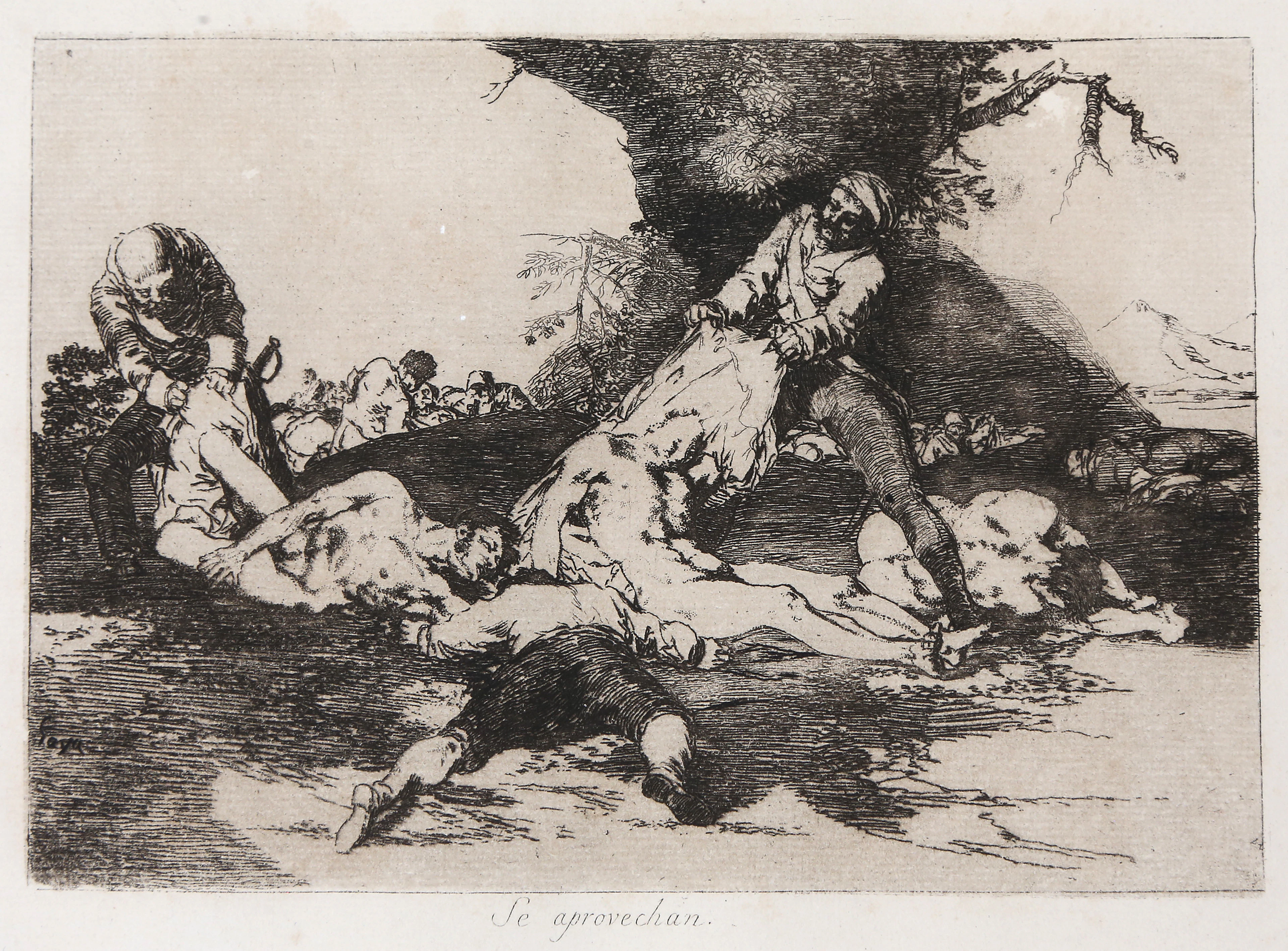 FRANCISCO DE GOYA Y LUCIENTES. "Se aprovechan" ("Desastres de la Guerra").