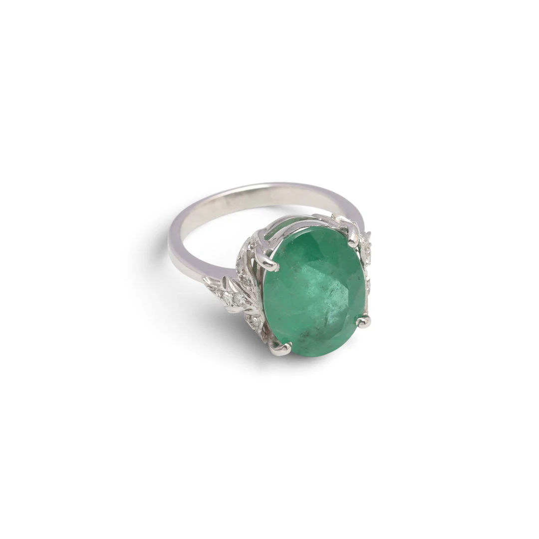 Emerald ring.