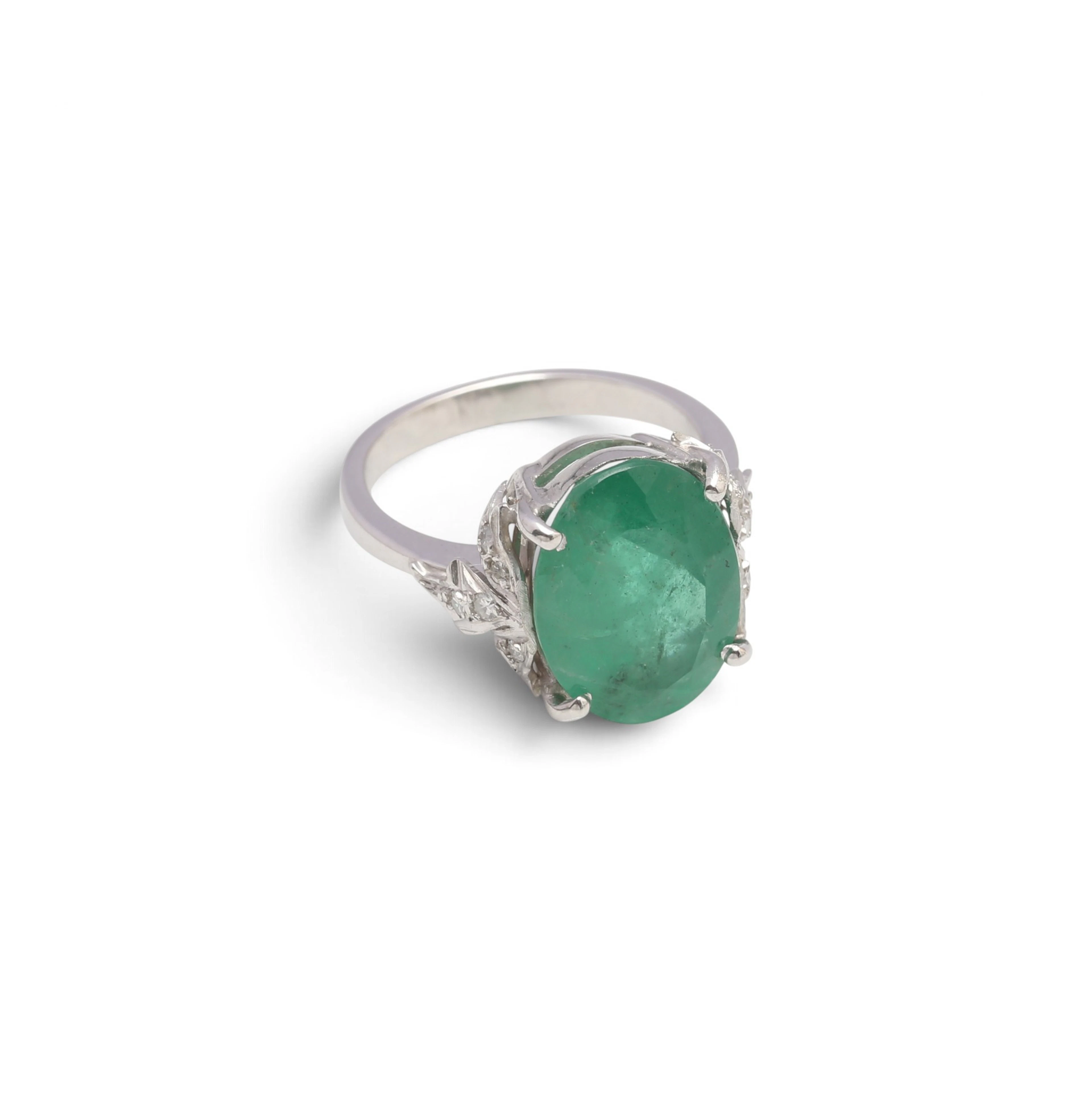 Emerald ring.