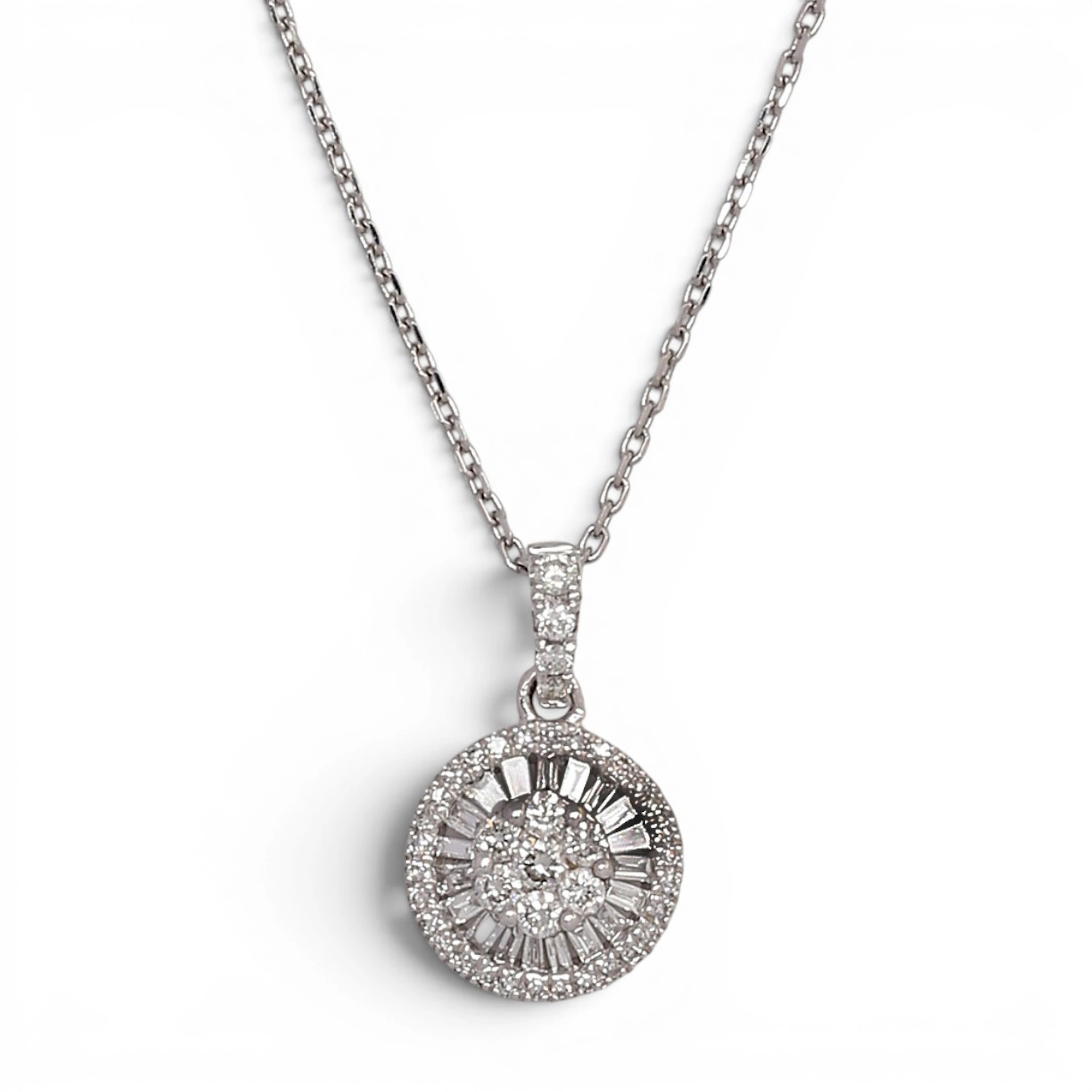 Diamonds rosette pendant.