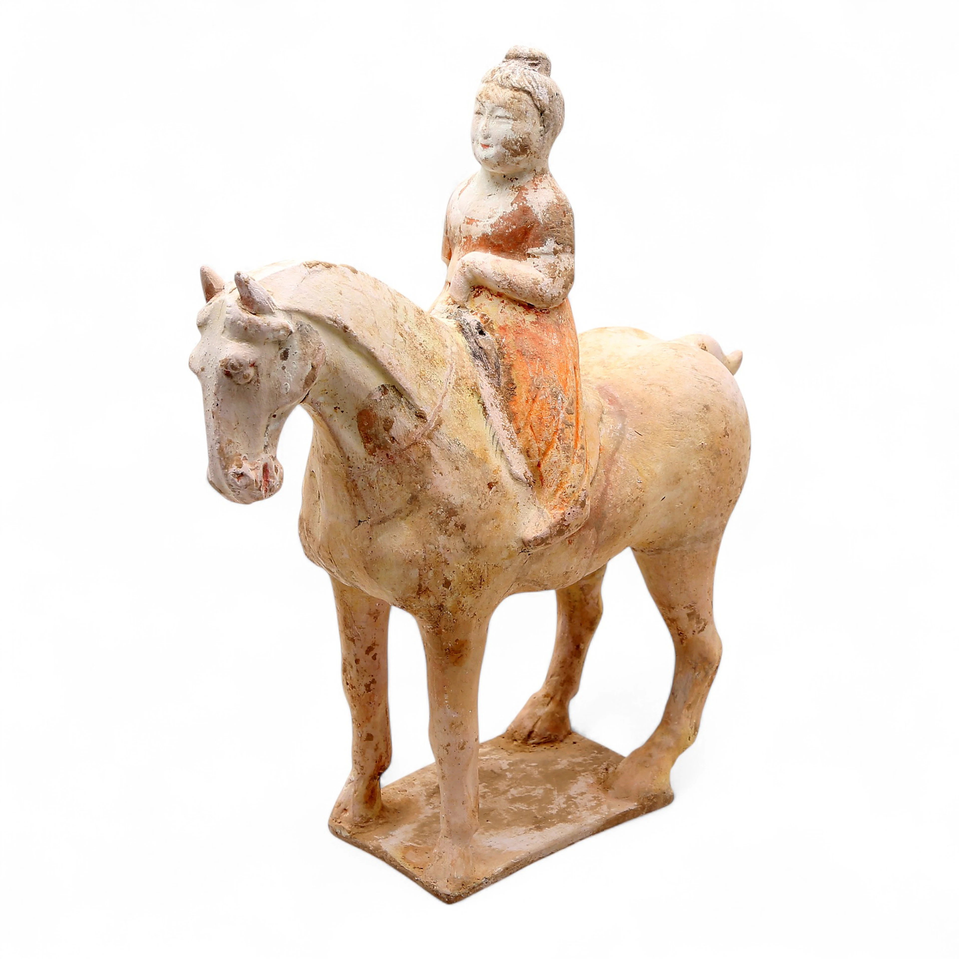 CHINESE SCHOOL, TANG DYNASTY, 6TH-10TH CENTURIES. Lady on horseback.