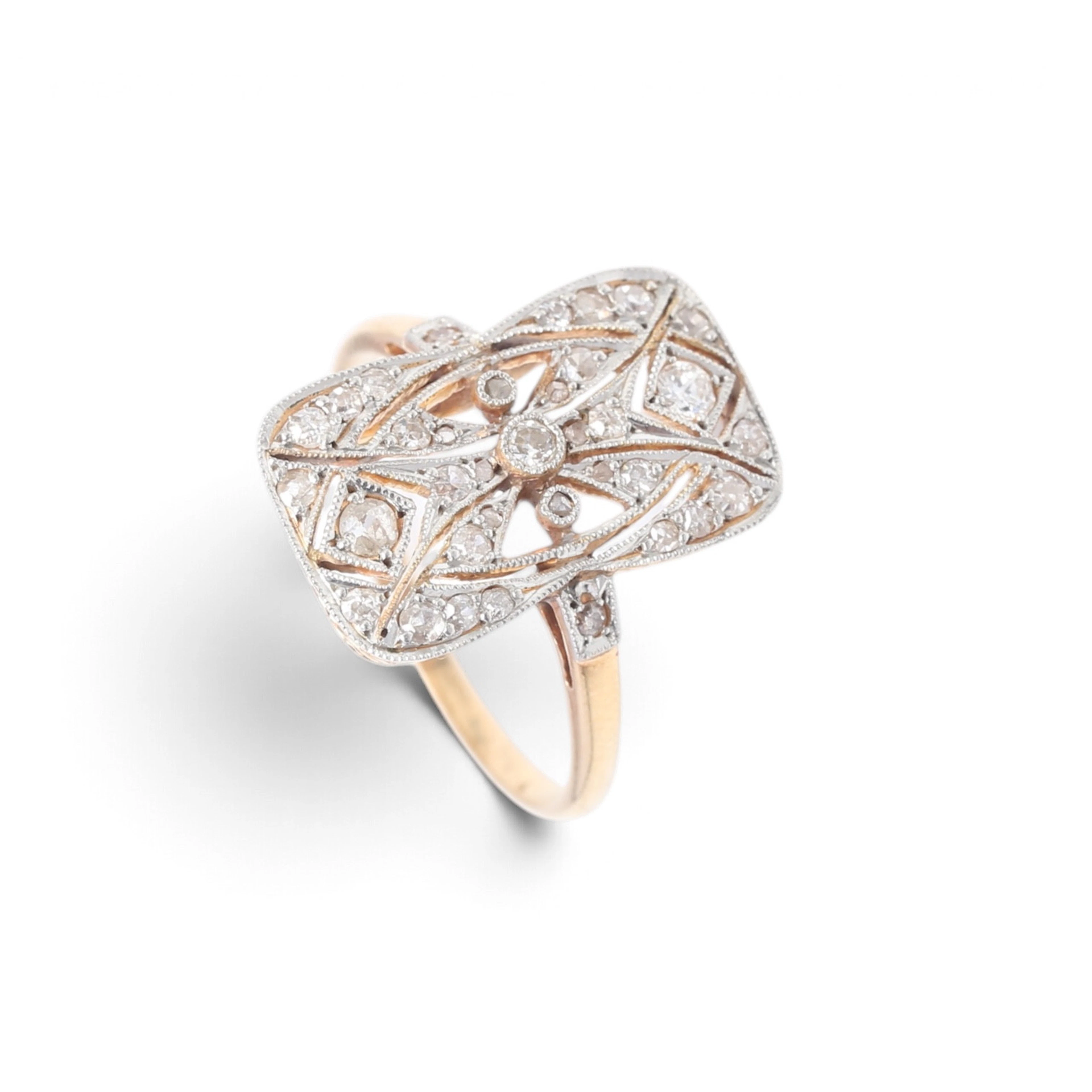 Art Déco diamonds ring, circa 1920.