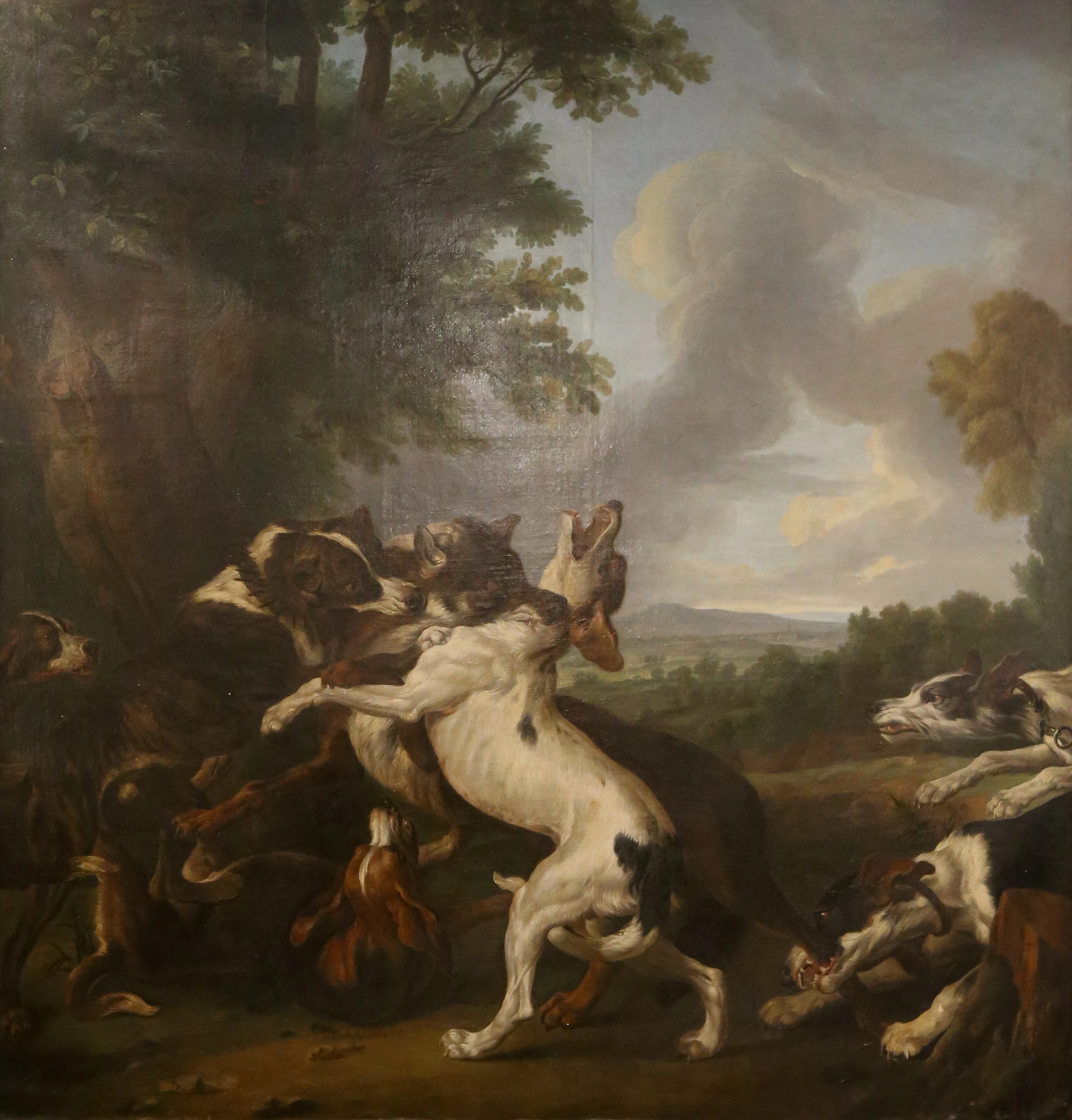 JEAN BAPTISTE OUDRY. SU CÍRCULO. Hunting scene.