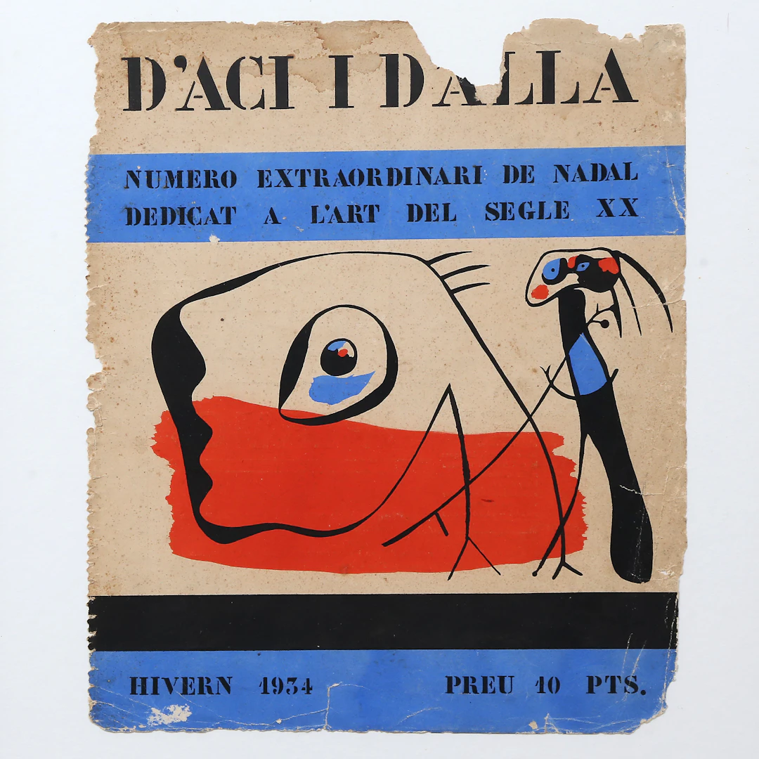 JOAN MIRÓ. SEGÚN. Cover of the magazine “D'ací d'allà”.