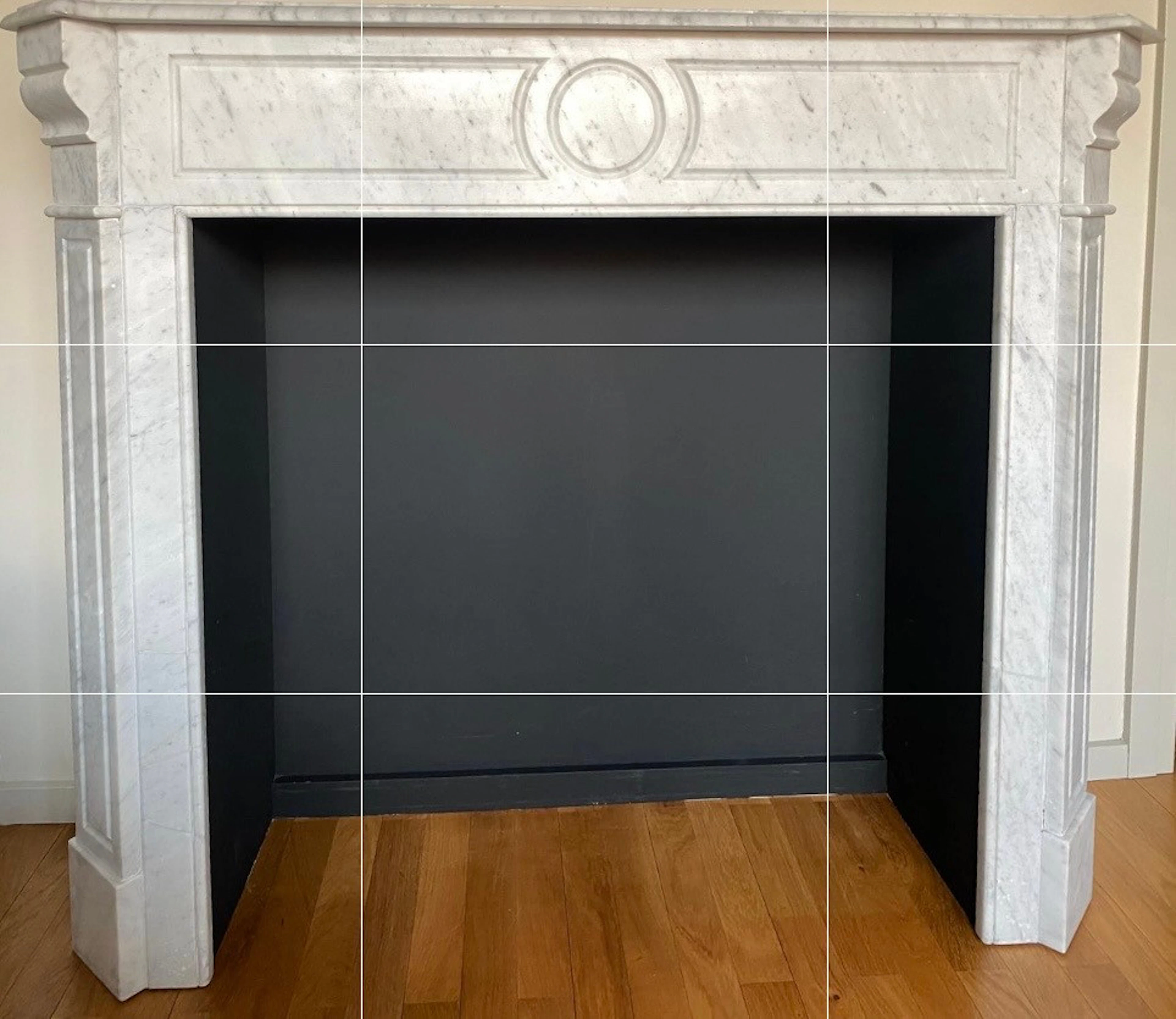Marble fireplace, early 20th Century.
