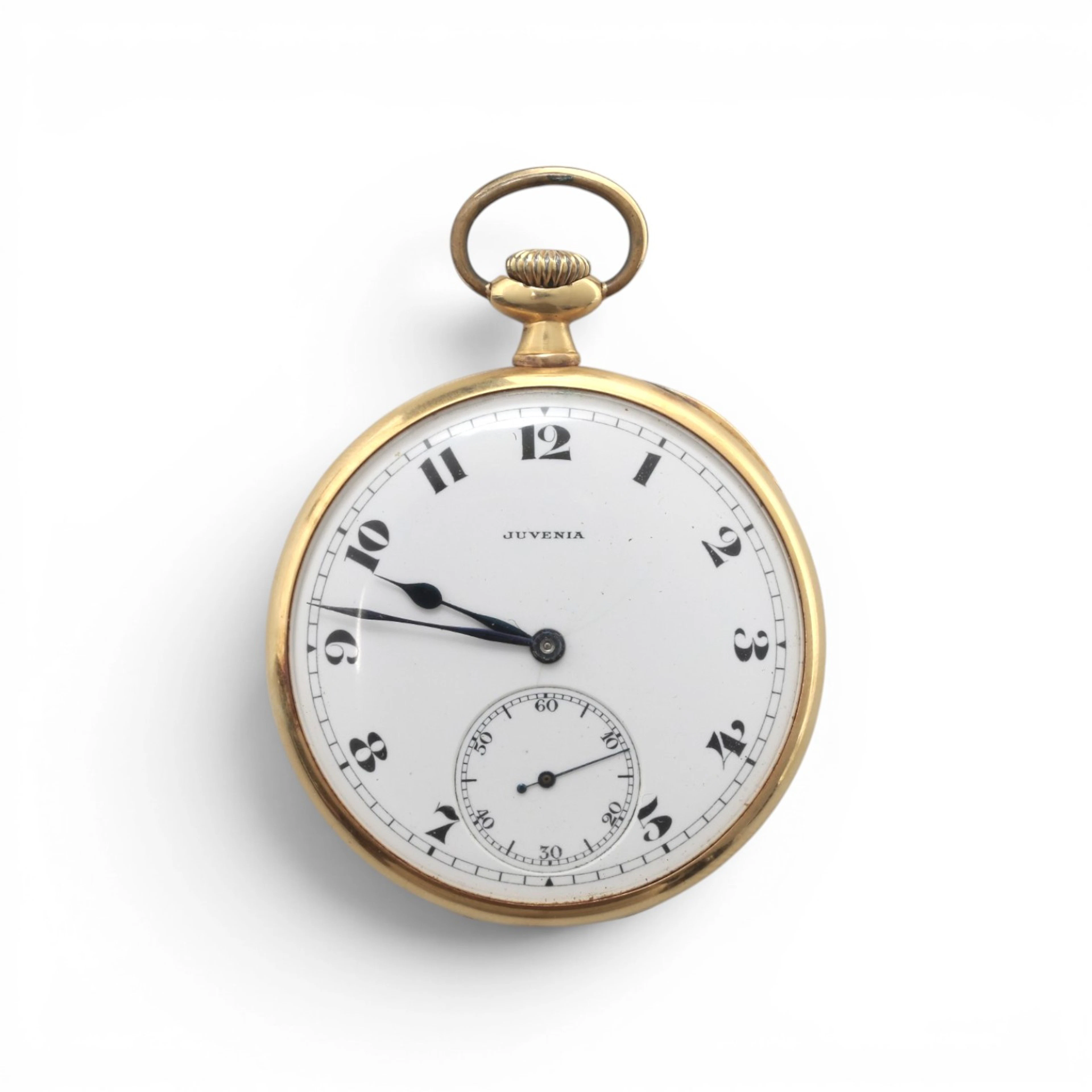 JUVENIA lepine pocket watch in gold, early 20th century.