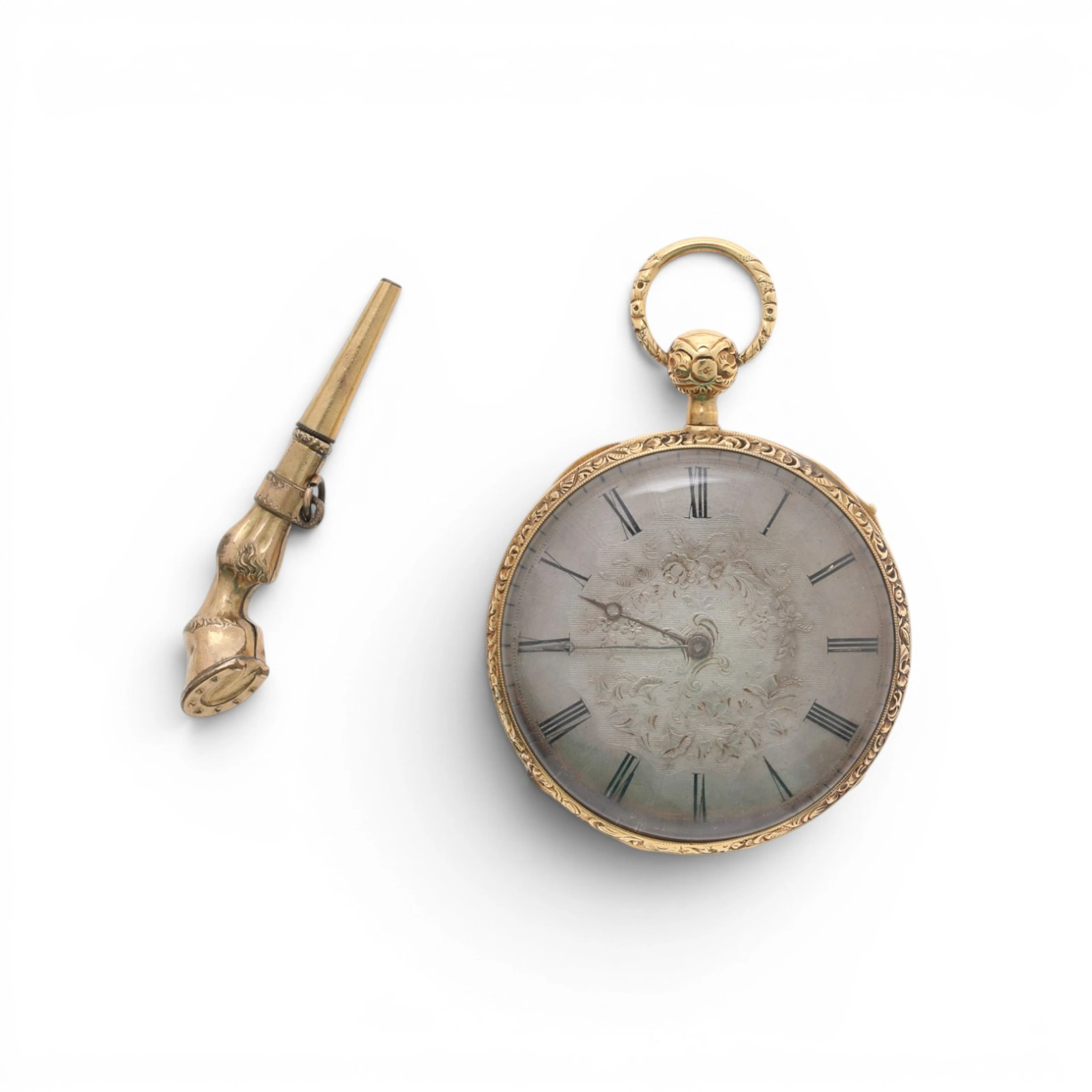 HENRI PERREGAUX. Lepine pocket watch in gold, from the first half