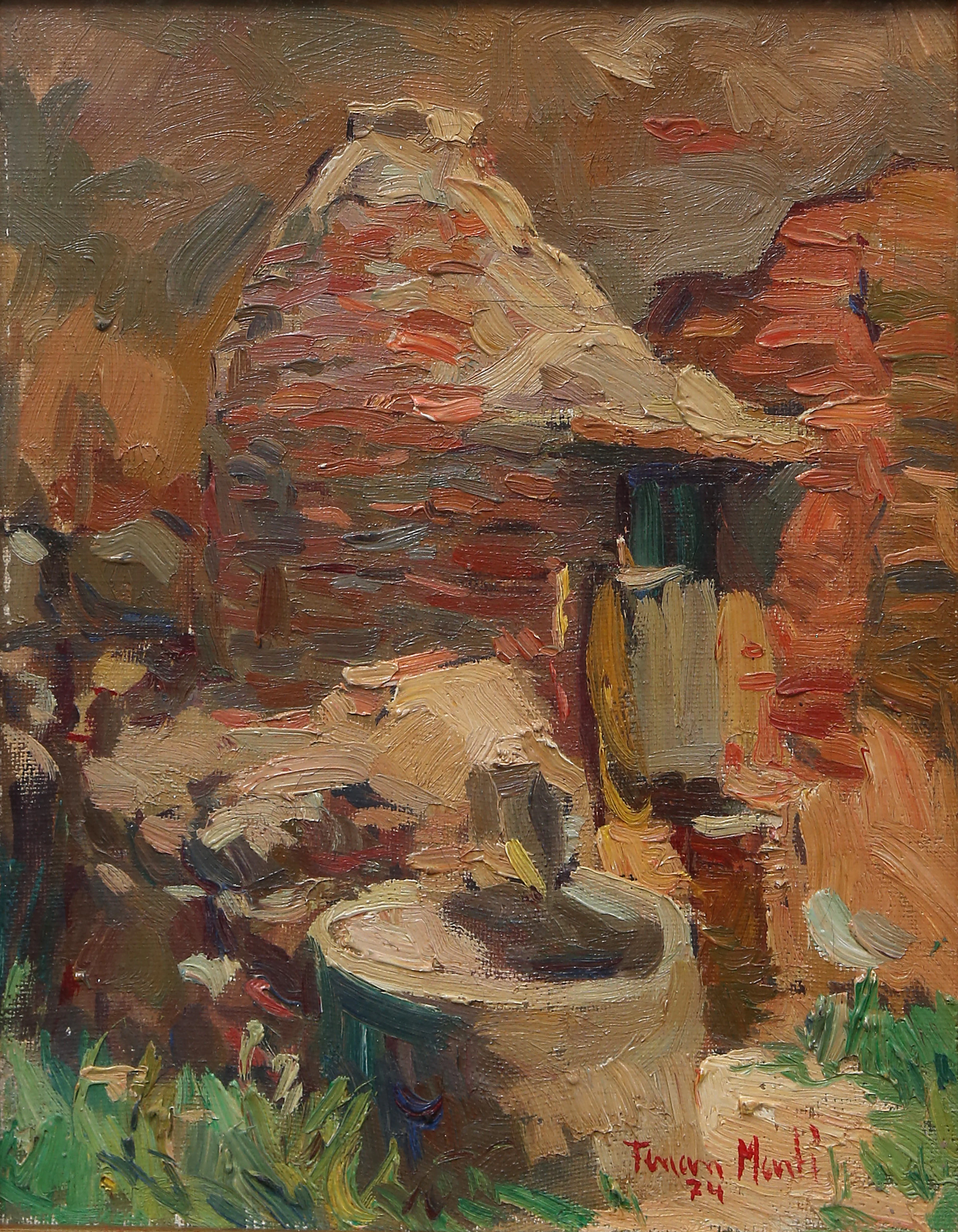 FERRAN MARTÍ. Rural view with a well.