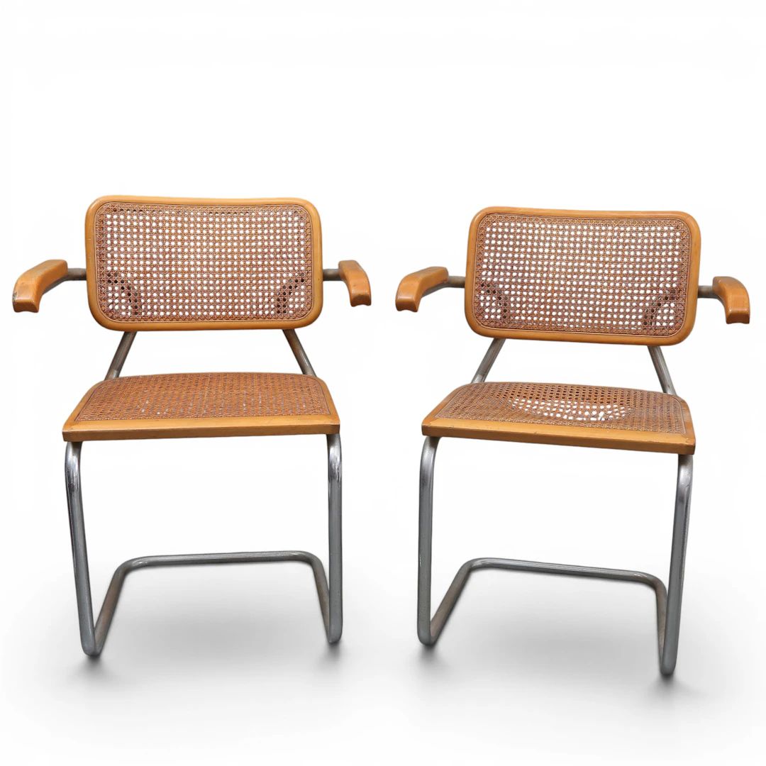 MARCEL BREUER. SEGÚN. Pair of “Cesca” chairs.