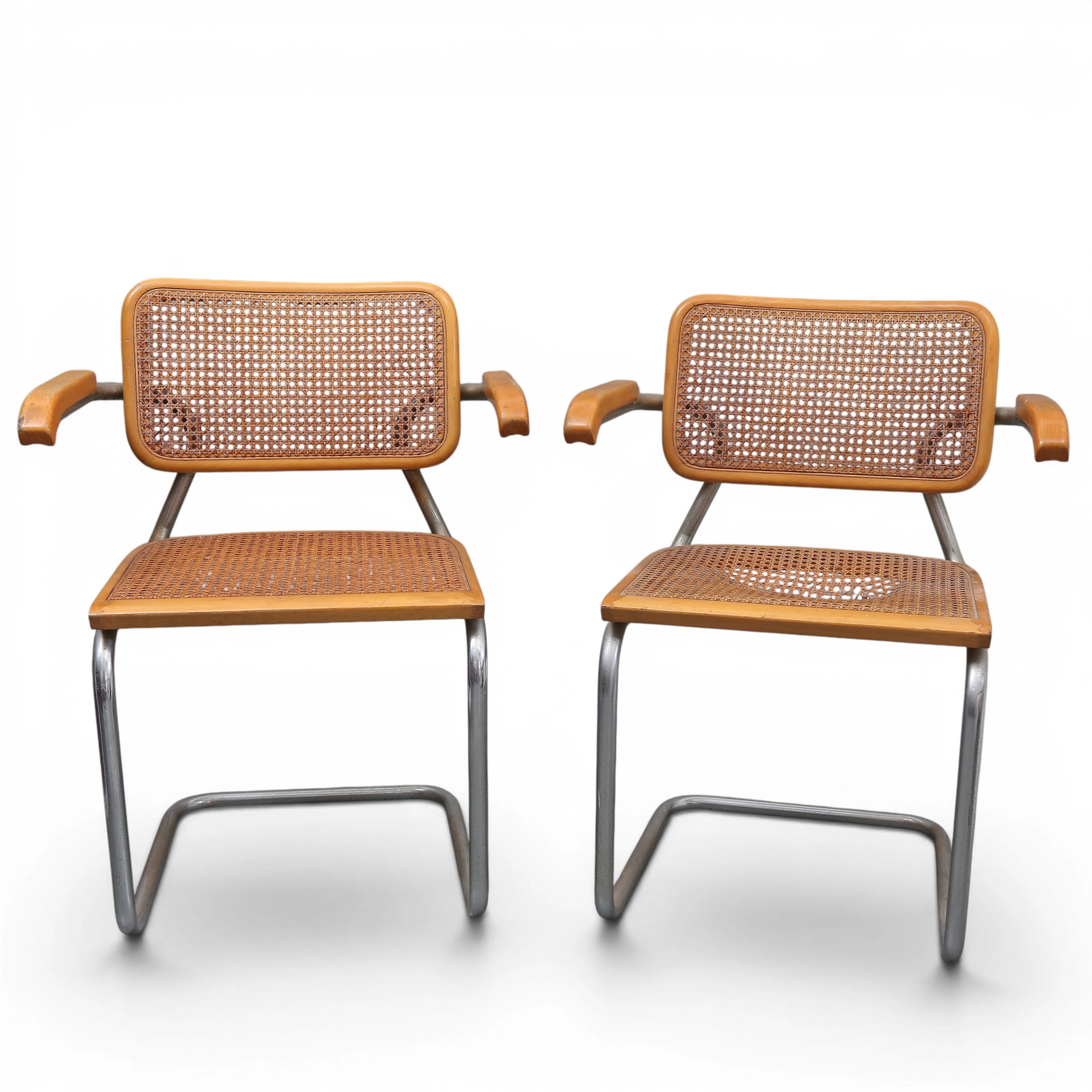 MARCEL BREUER. SEGÚN. Pair of “Cesca” chairs.