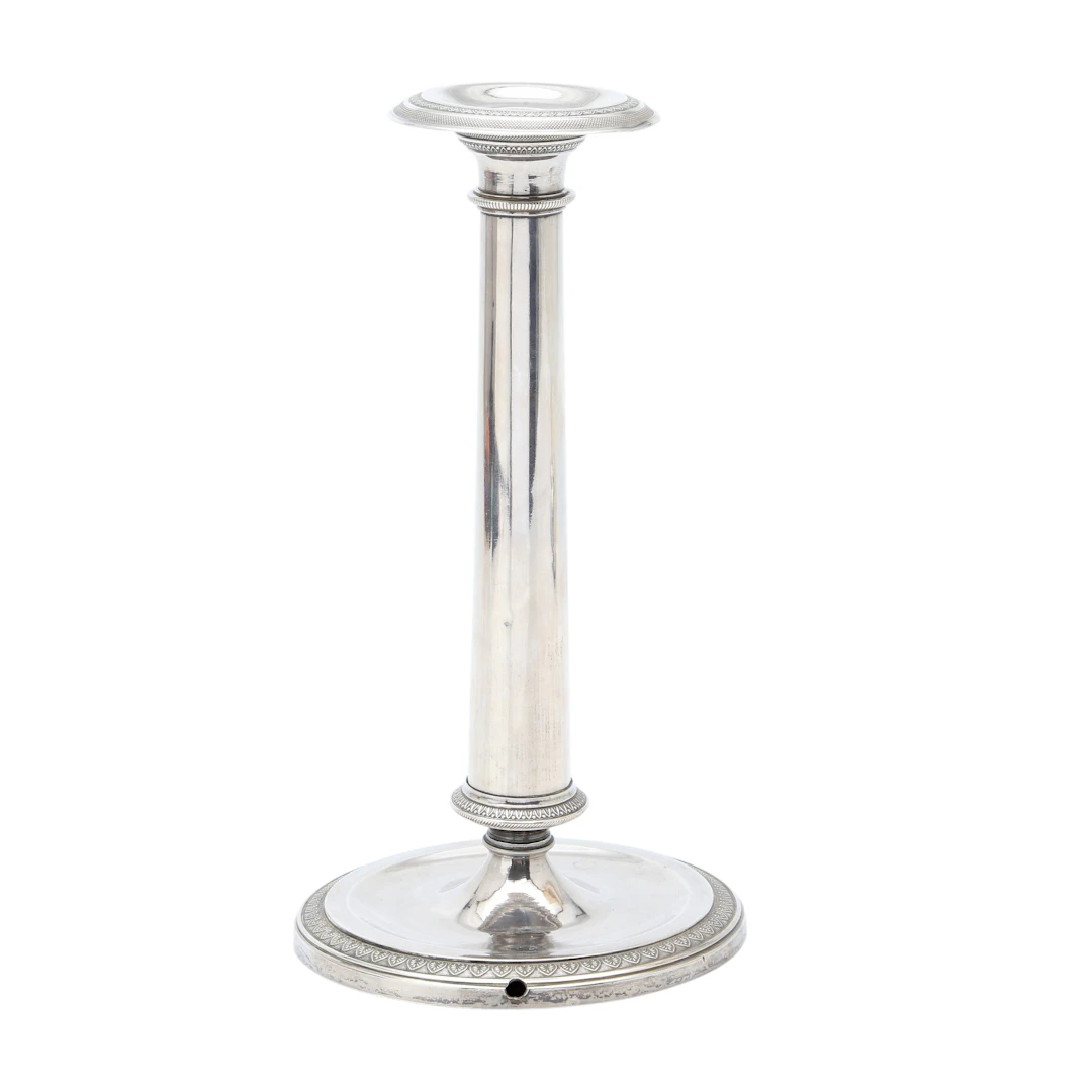 Fernandine silver candlestick from Barcelona, circa 1830.
