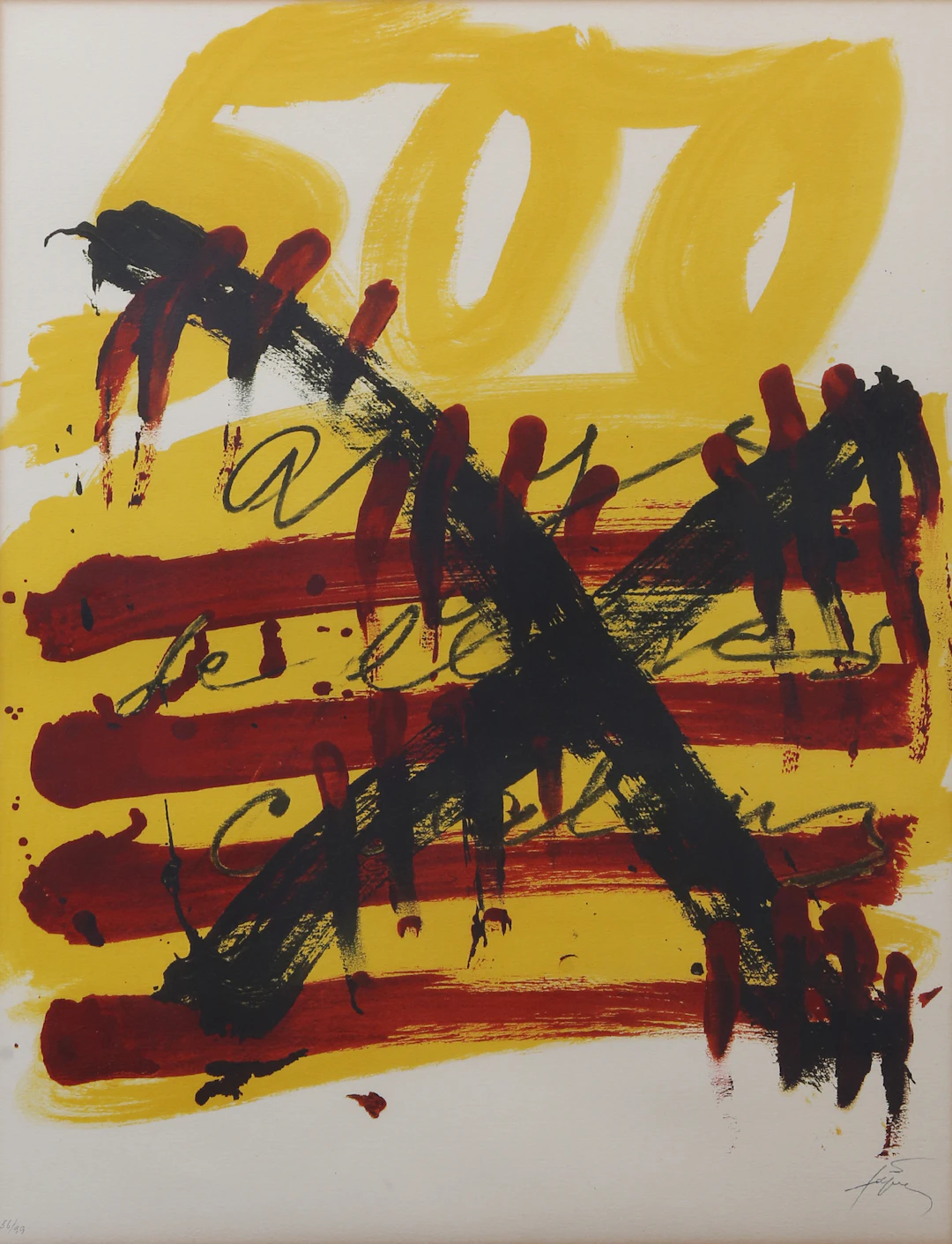 ANTONI TÀPIES. "500 Anys del Llibre en Català".