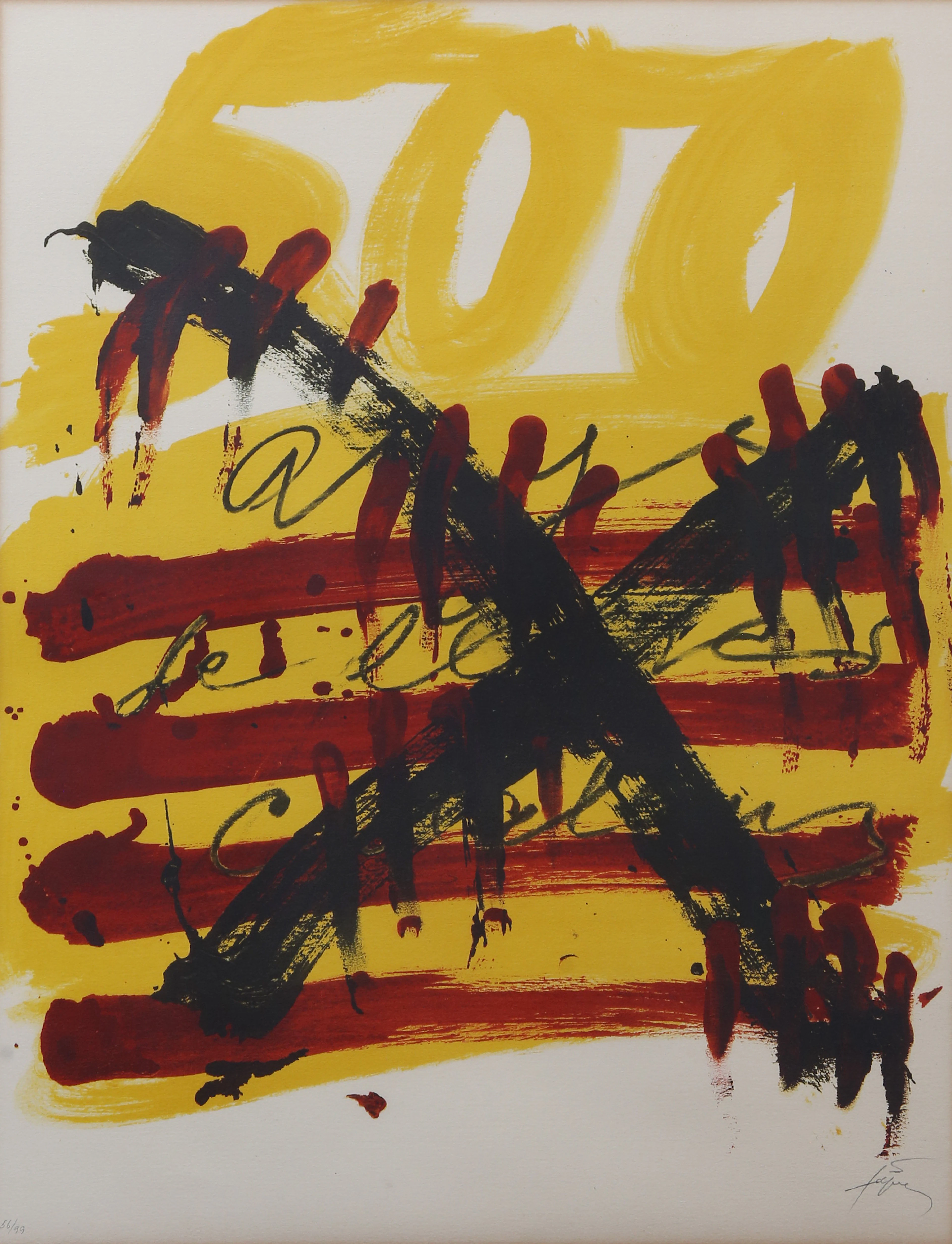 ANTONI TÀPIES. "500 Anys del Llibre en Català".