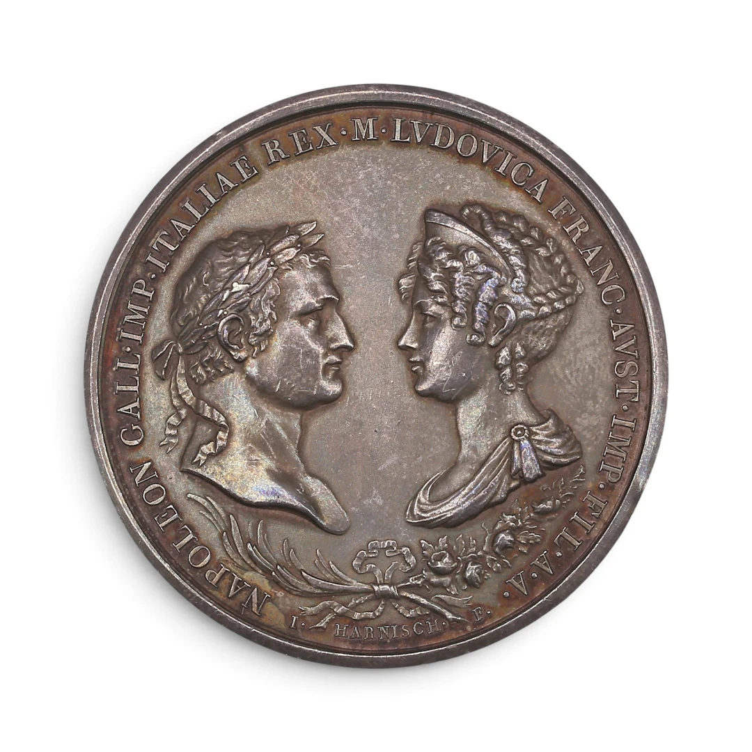 JOHANN BAPTIST HARNSICH Y FRANZ ZEIICHNER. Medalla conmemorativa al