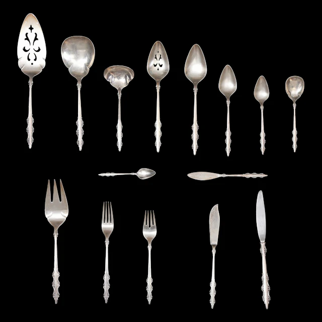 American 10-place setting flatware by International Deep Silver, first