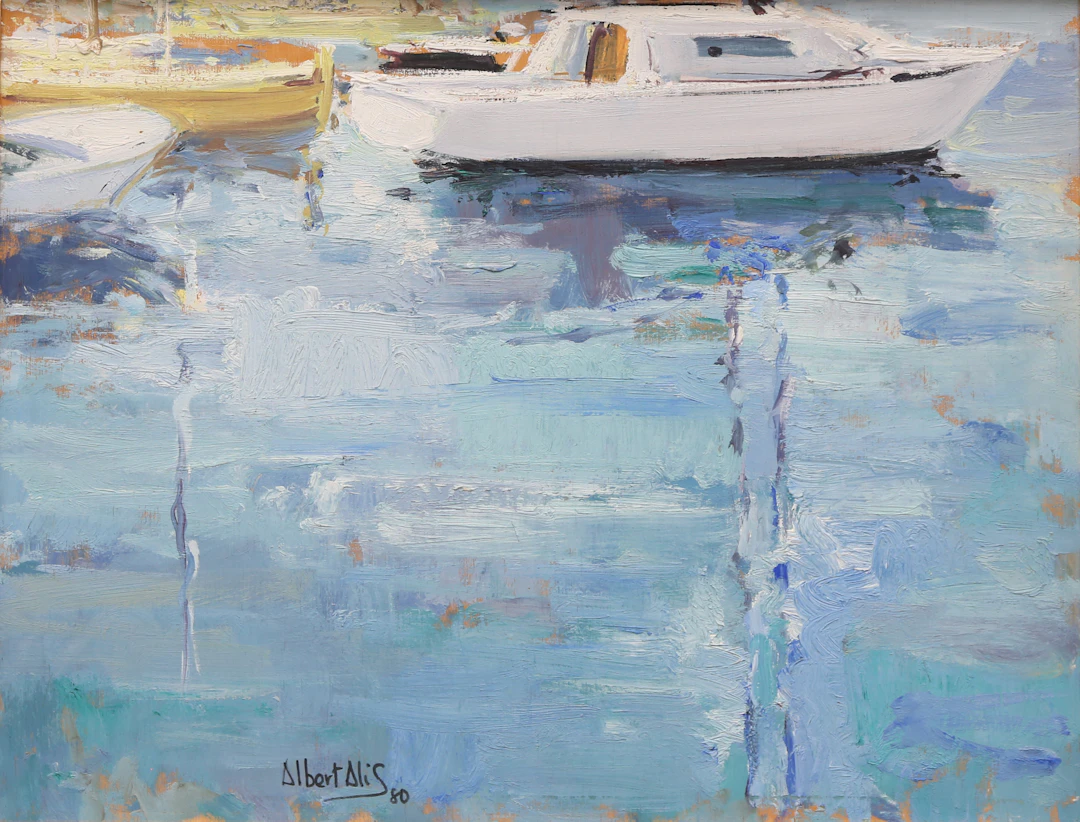 ALBERT ALÍS. Ship in a port.