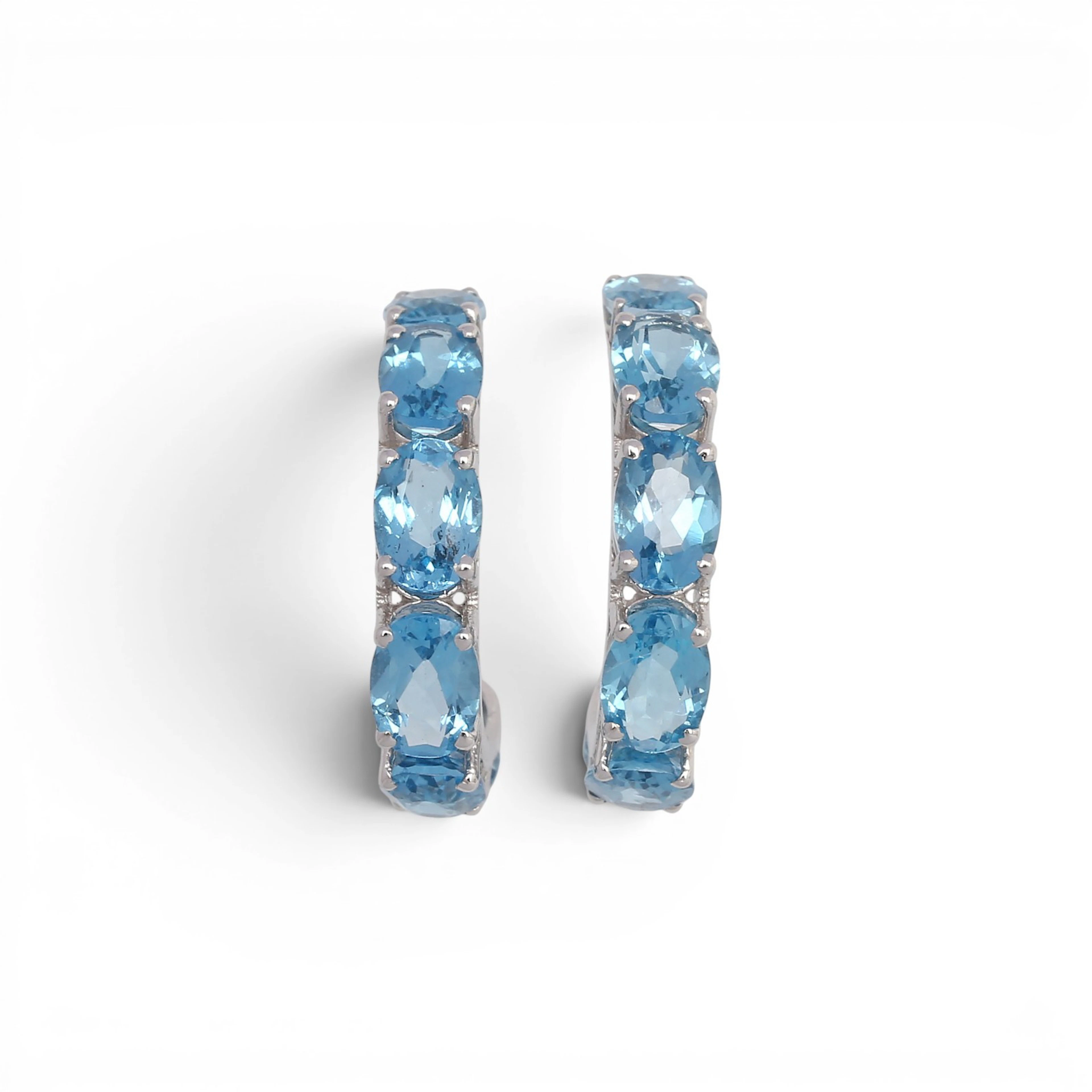 Topazes creole earrings.
