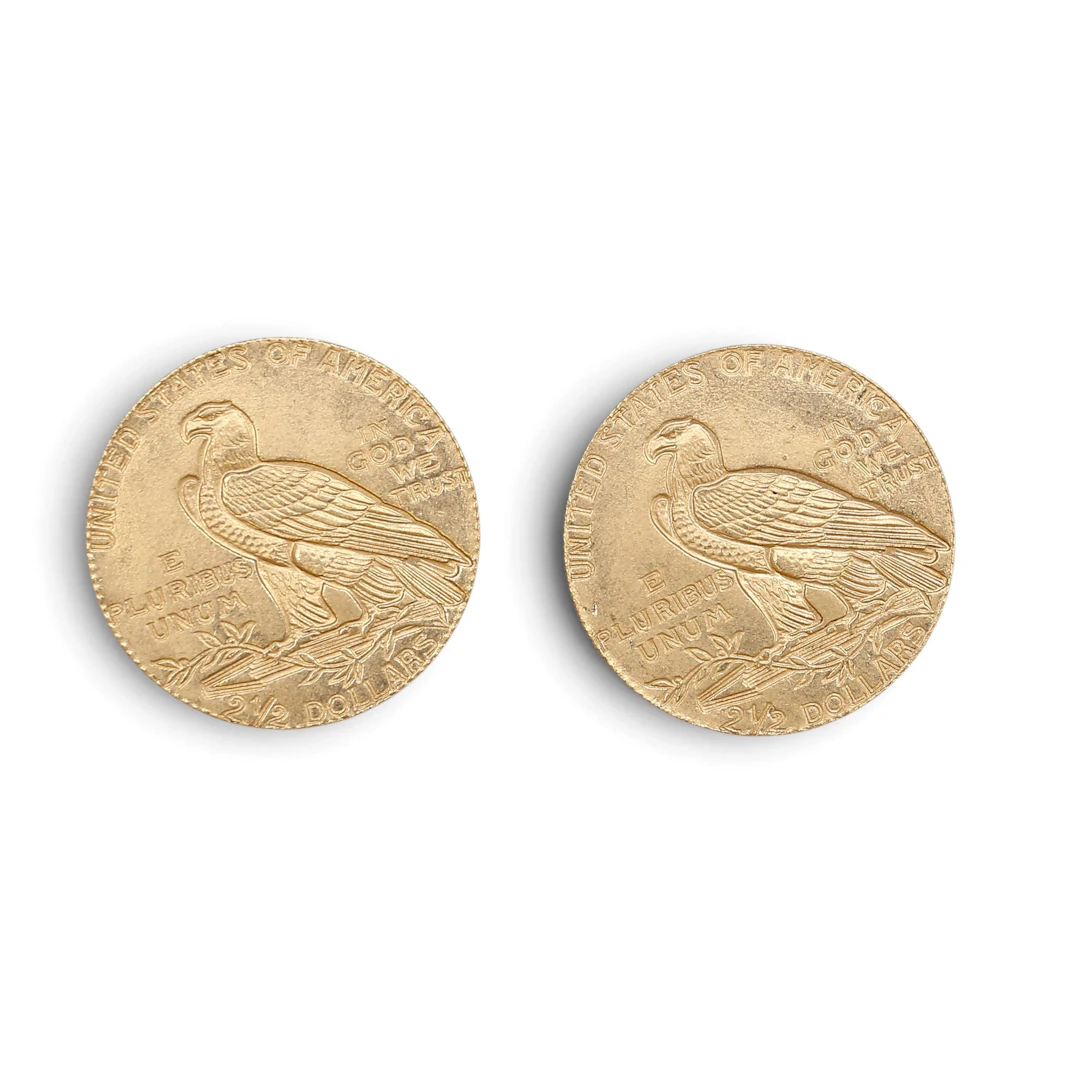 Two United States gold coins.