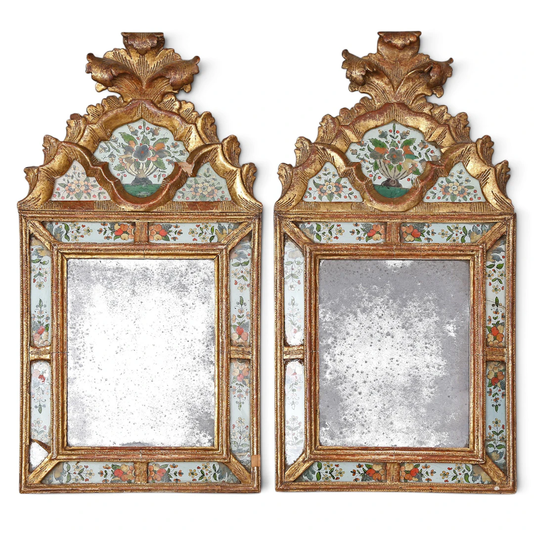 Pair of mirrors, probably Swedish, from the second half of the 18th century.