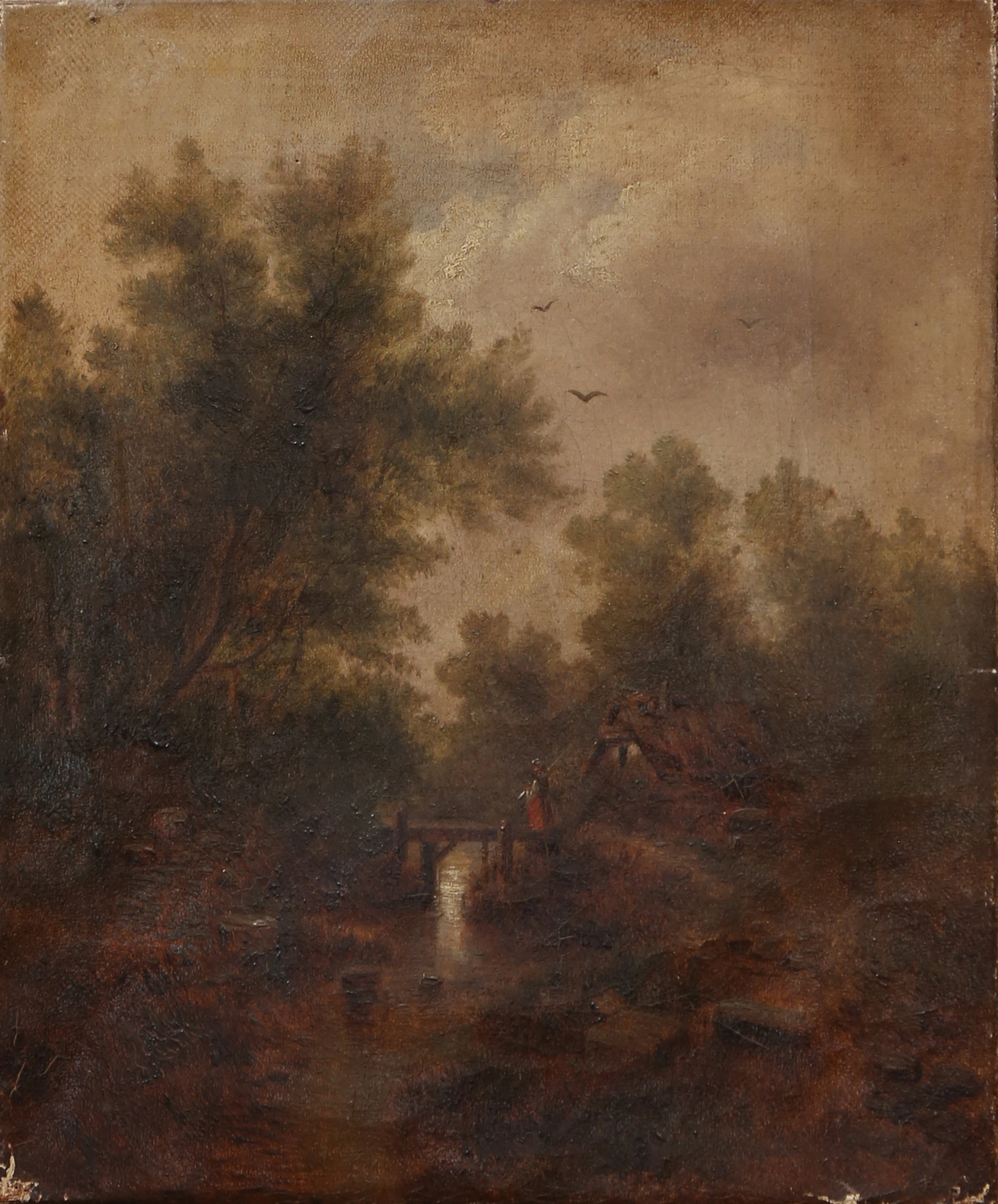 PROBABLY GERMAN SCHOOL, 19TH CENTURY. Rural view.