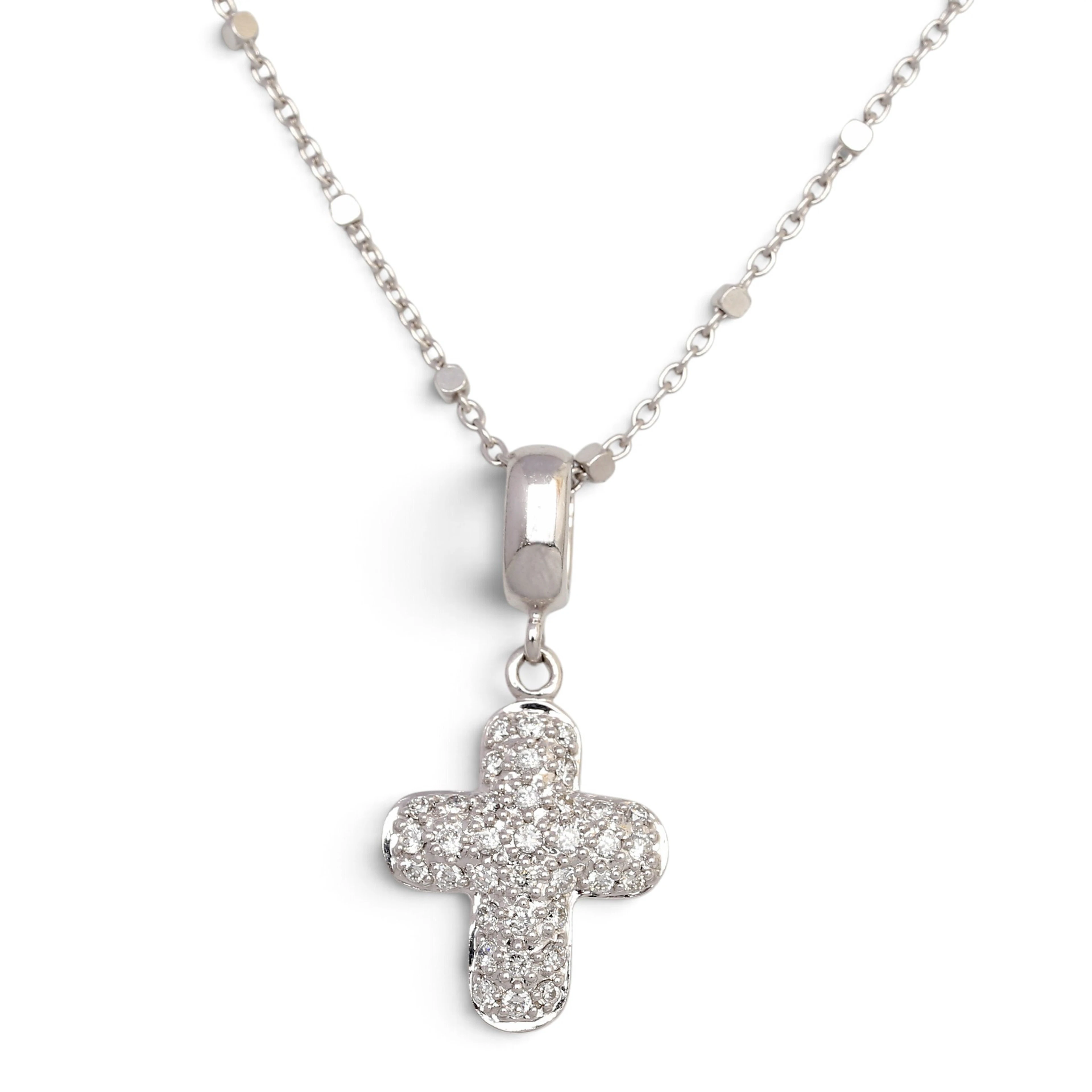 TOUS. Pendant cross with diamonds pavé.