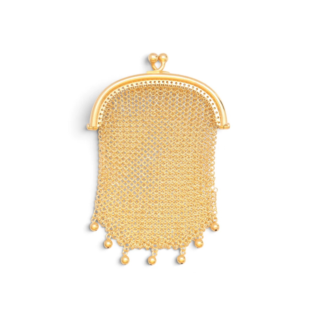 French gold mesh purse, first half of the 20th Century.