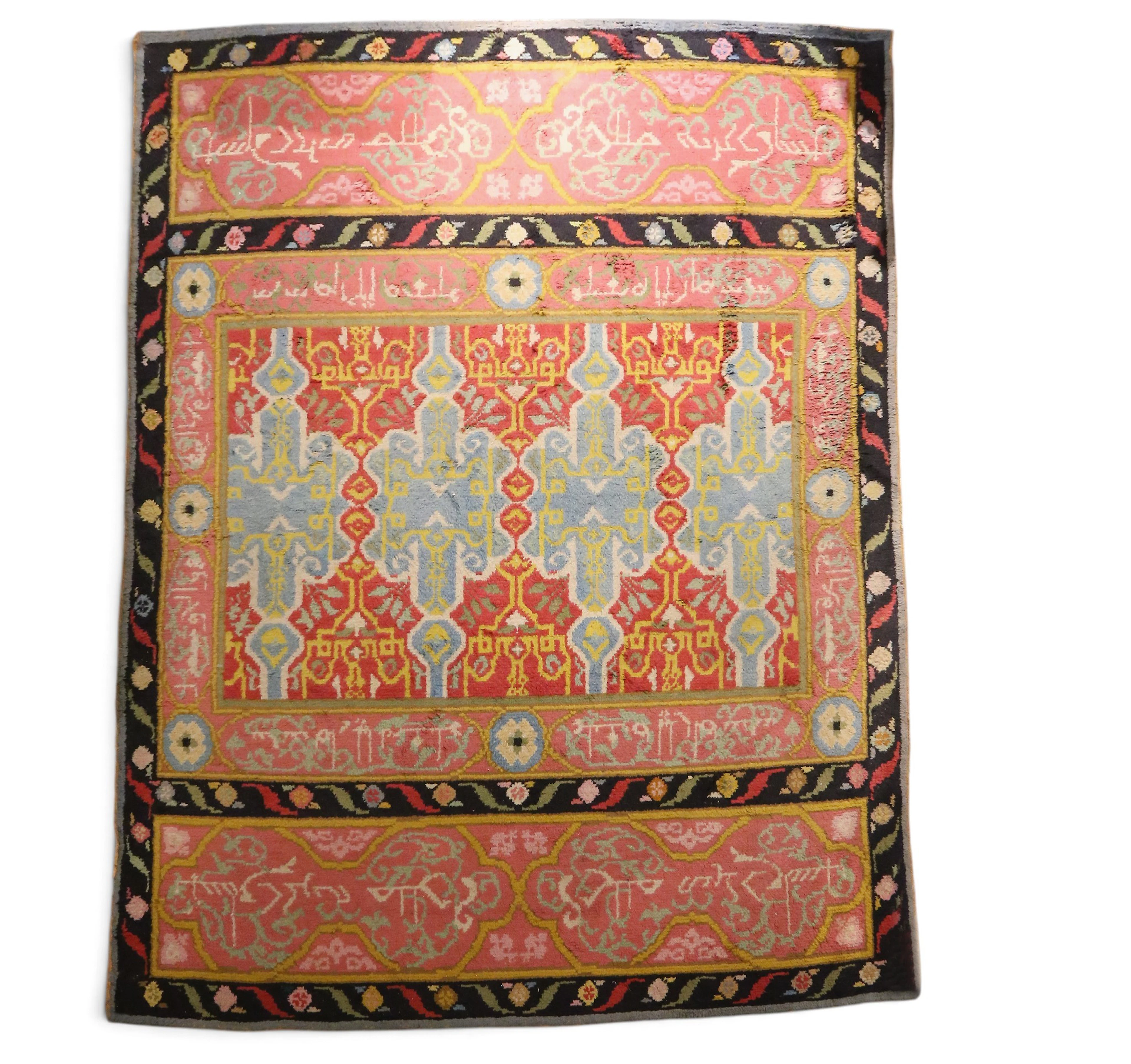 ORIENTAL-STYLE rug with Turkish knot in wool, first third of the 20th century.