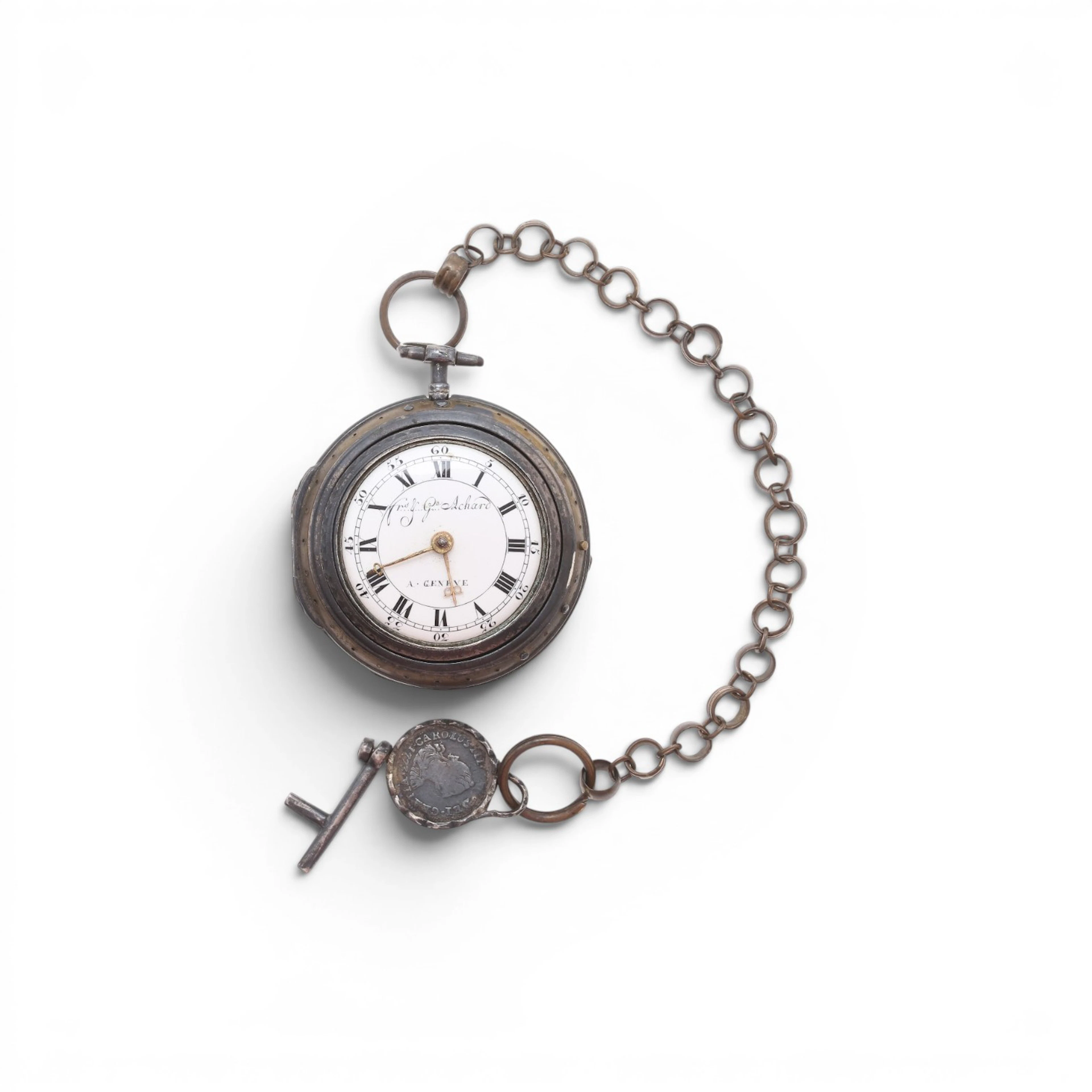 Fr & Ge Achard catalino pocket watch, late 18th century.