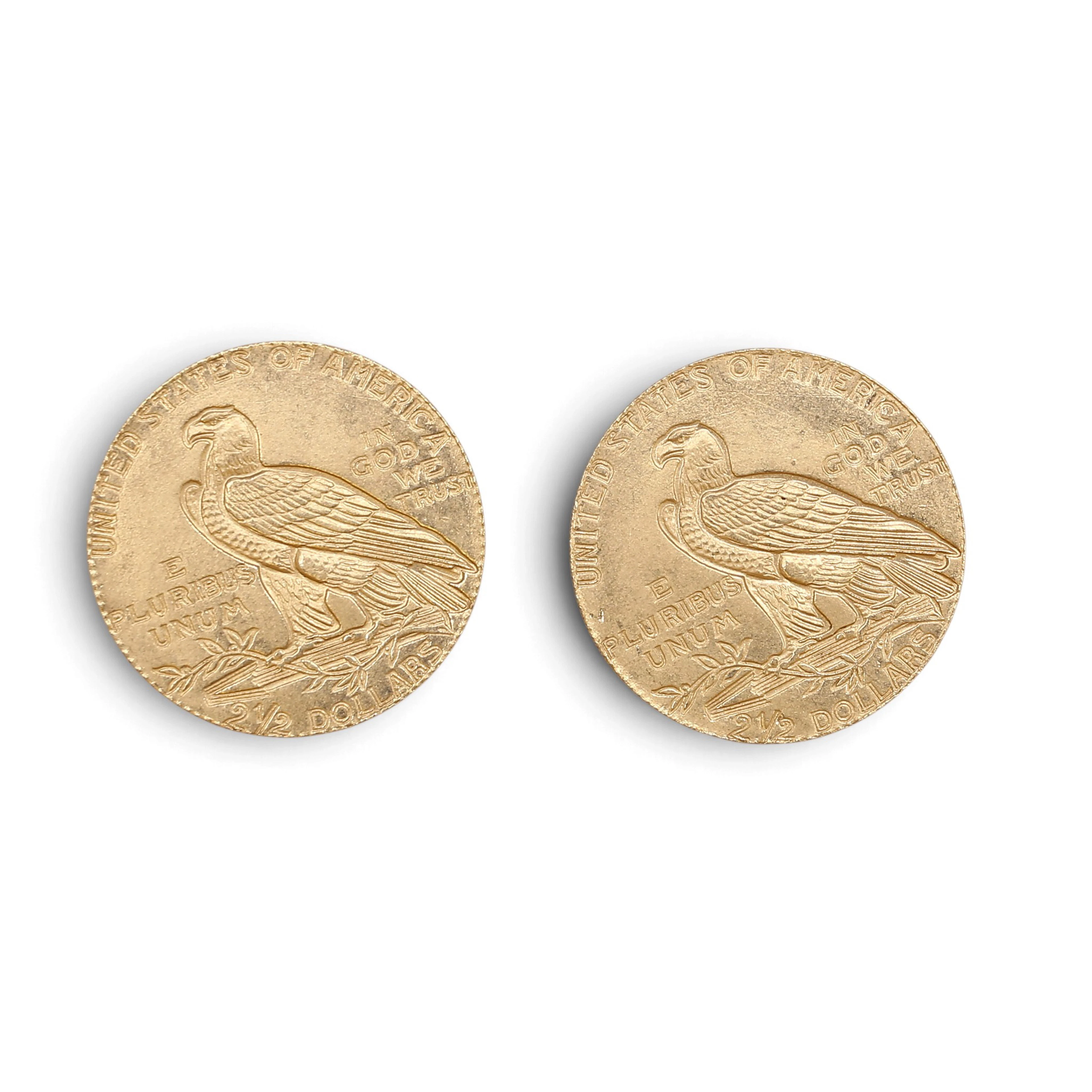 Two United States gold coins.