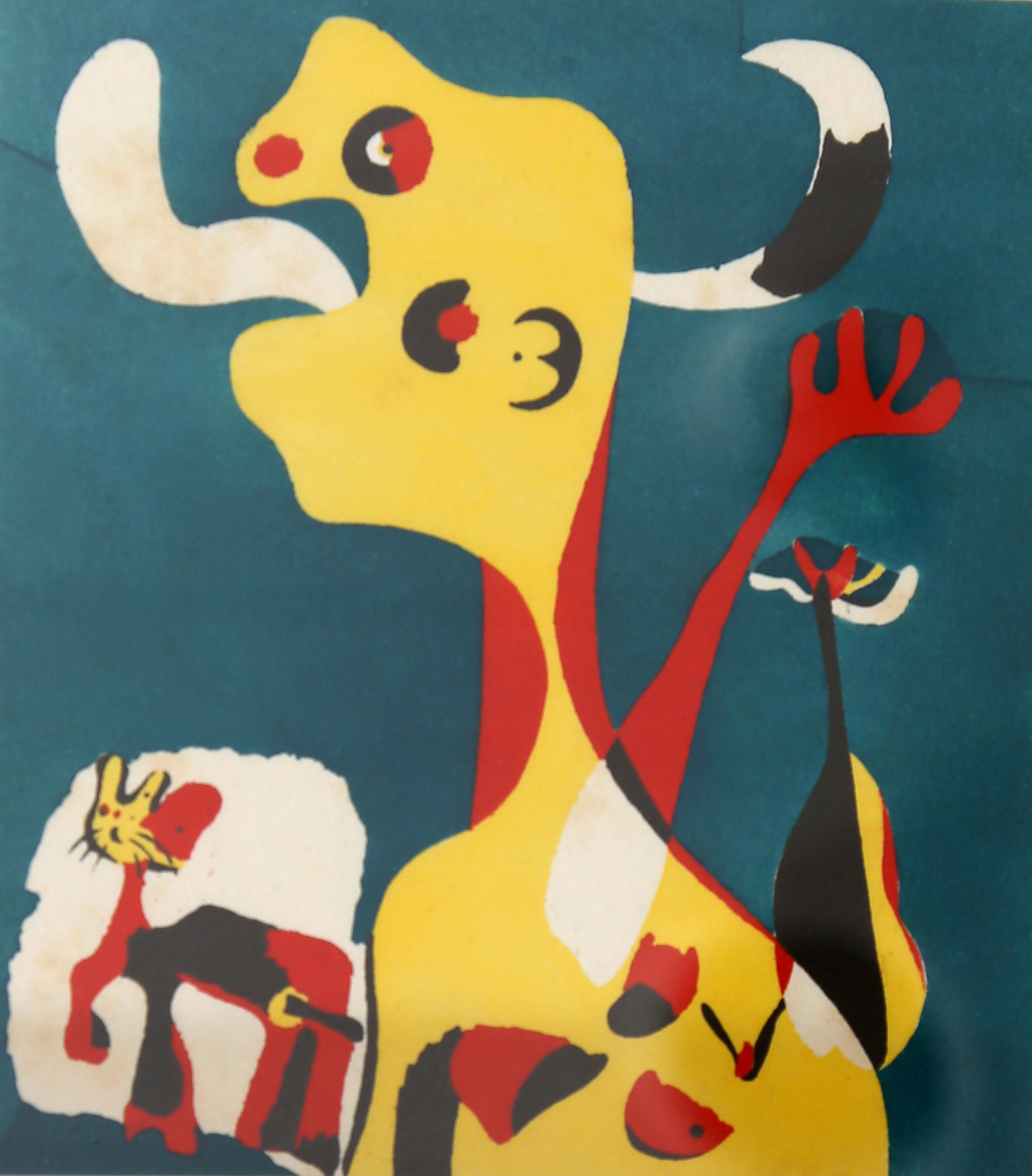 JOAN MIRÓ. SEGÚN. "Mujer y Perro ante la Luna".