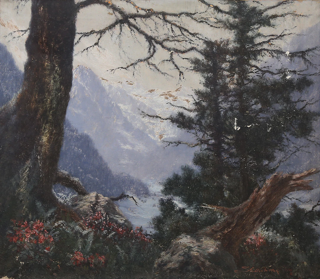 SEPP MITTERBILLER. "Forest in the Stubai Valley".