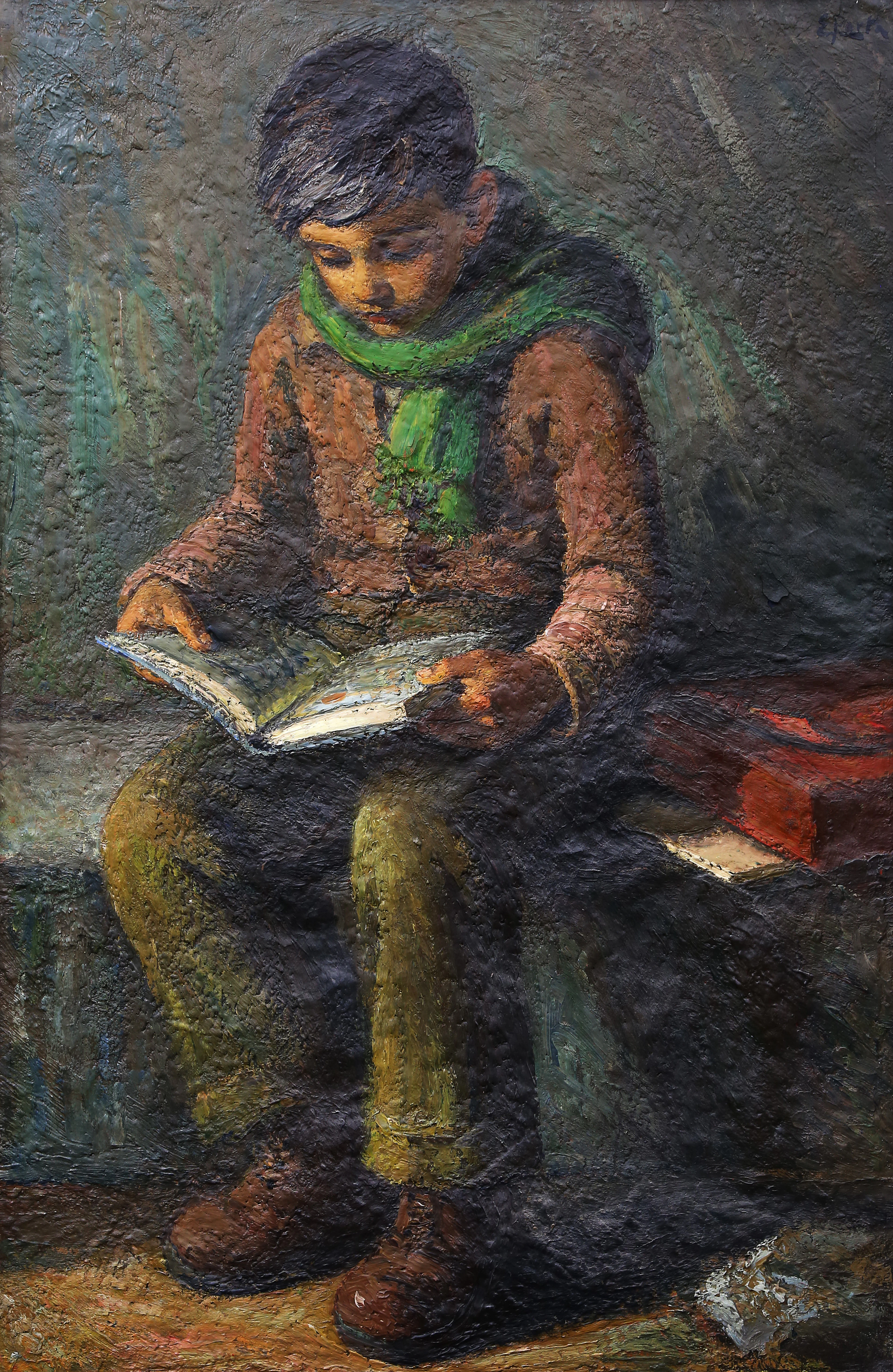 ENRIC PORTA MESTRE. Boy reading.